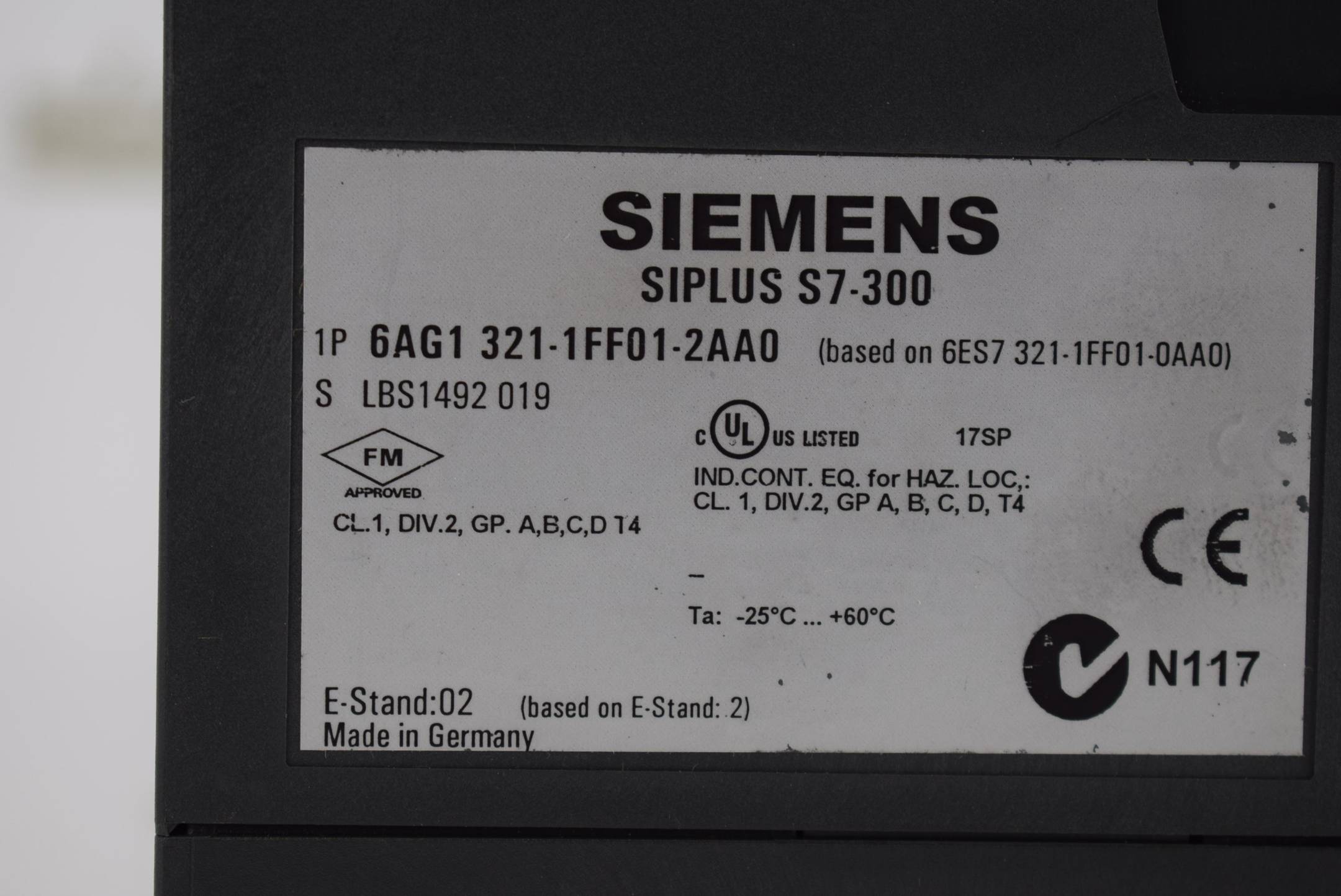 Siemens siplus S7-300 SM321 6AG1 321-1FF01-2AA0 ( 6AG1321-1FF01-2AA0 )