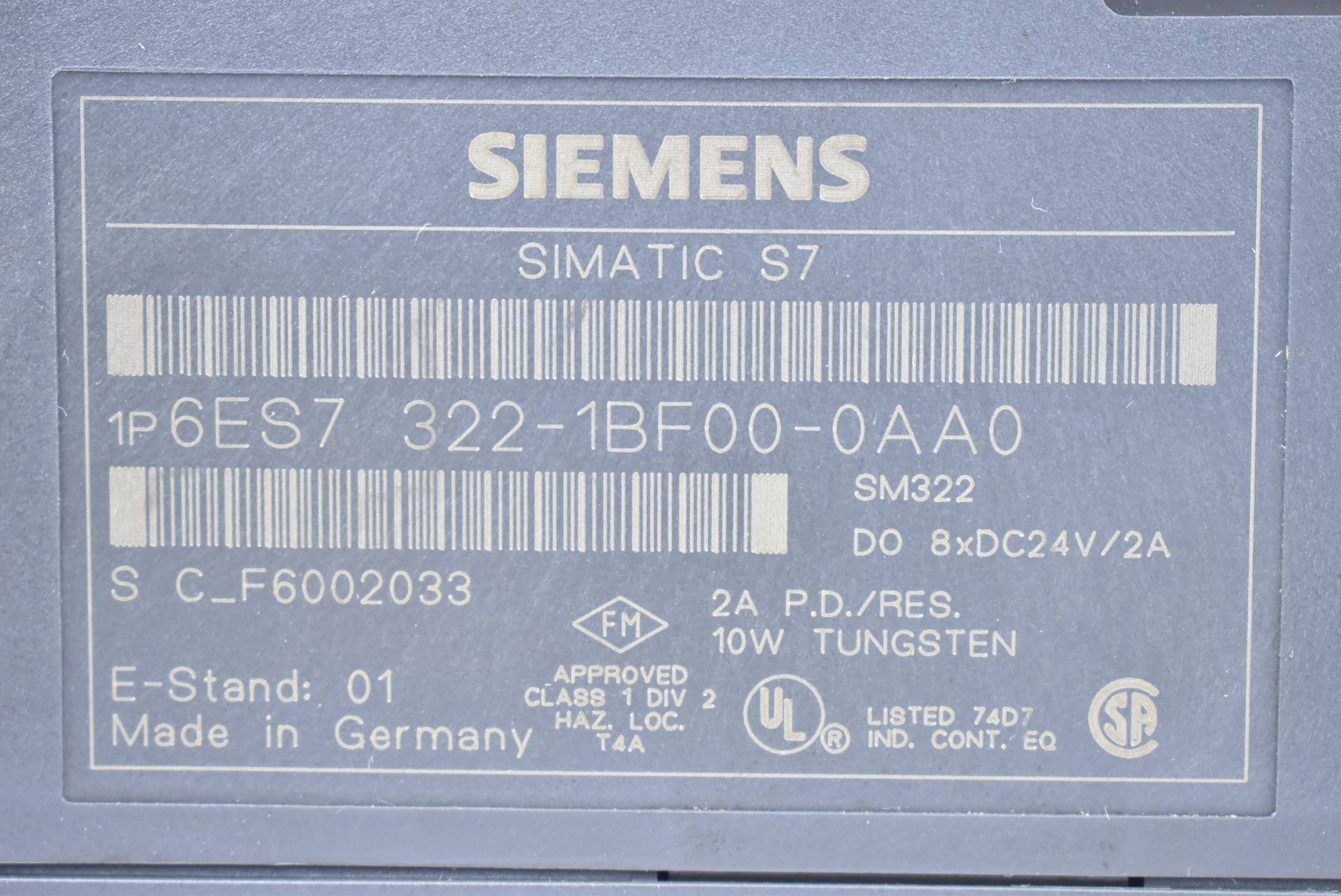 Siemens simatic S7-300 digital 6ES7 322-1BF00-0AA0 ( 6ES7322-1BF00-0AA0 )