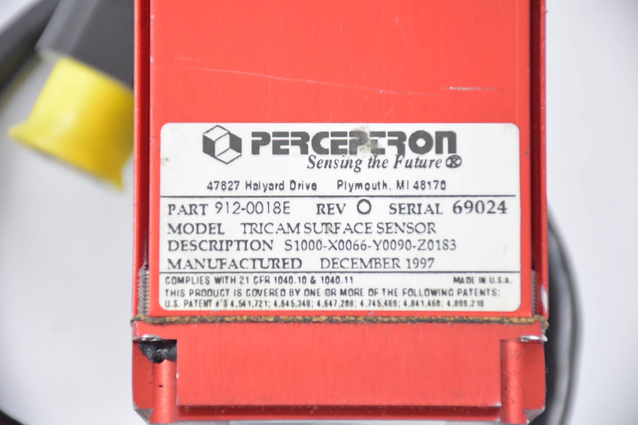 Perceptron Tricam Oberflächensensor 912-0018E ( S100-X0066-Y0090-Z0183 )