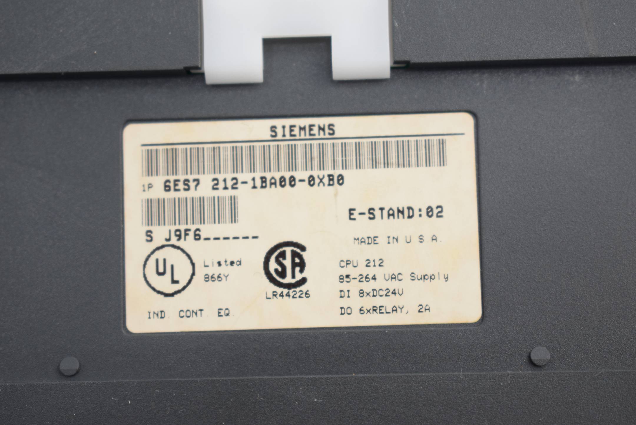 Siemens simatic S7-200 CPU 212 6ES7212-1BA00-0XB0 ( 6ES7 212-1BA00-0XB0 ) E:02