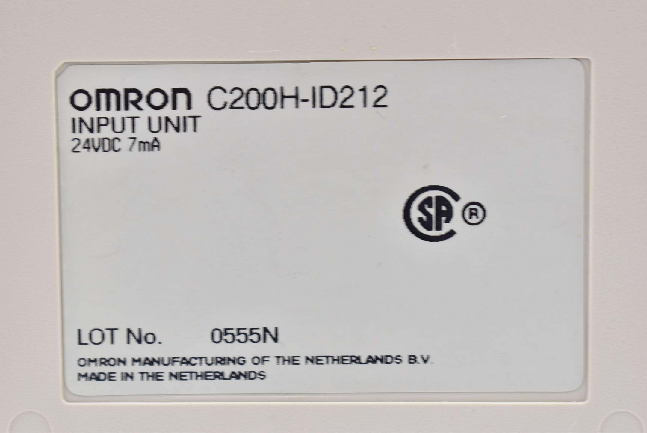 Omron Input Unit C200H-ID212