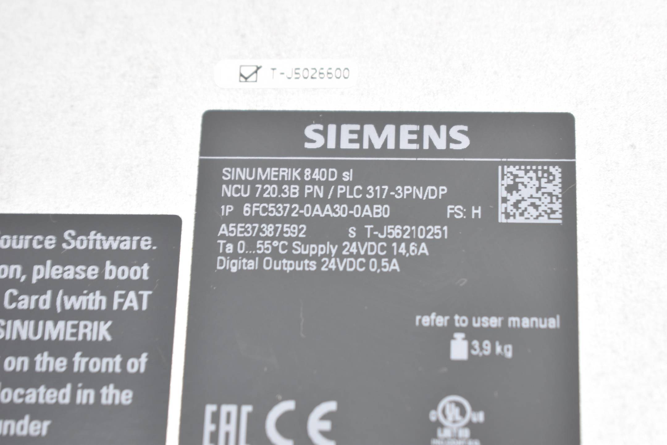 Siemens Sinumerik 840D SL NCU 720.3B 6FC5372-0AA30-0AB0 6FC5 372-0AA30-0AB0 V.H