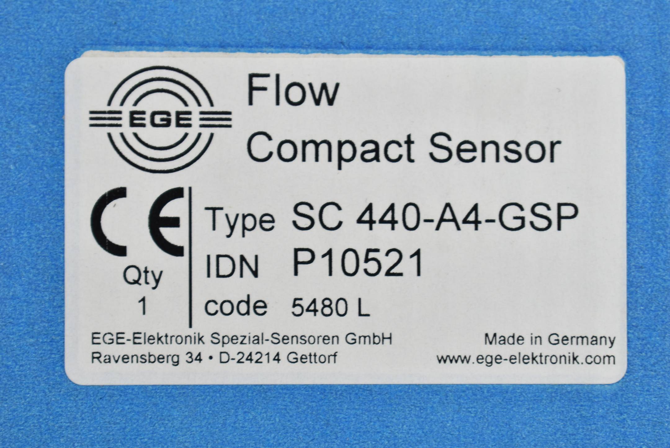 EGE Flüssigkeitsdurchflussregler SC440-A4-GSP ( SC 440-A4-GSP )
