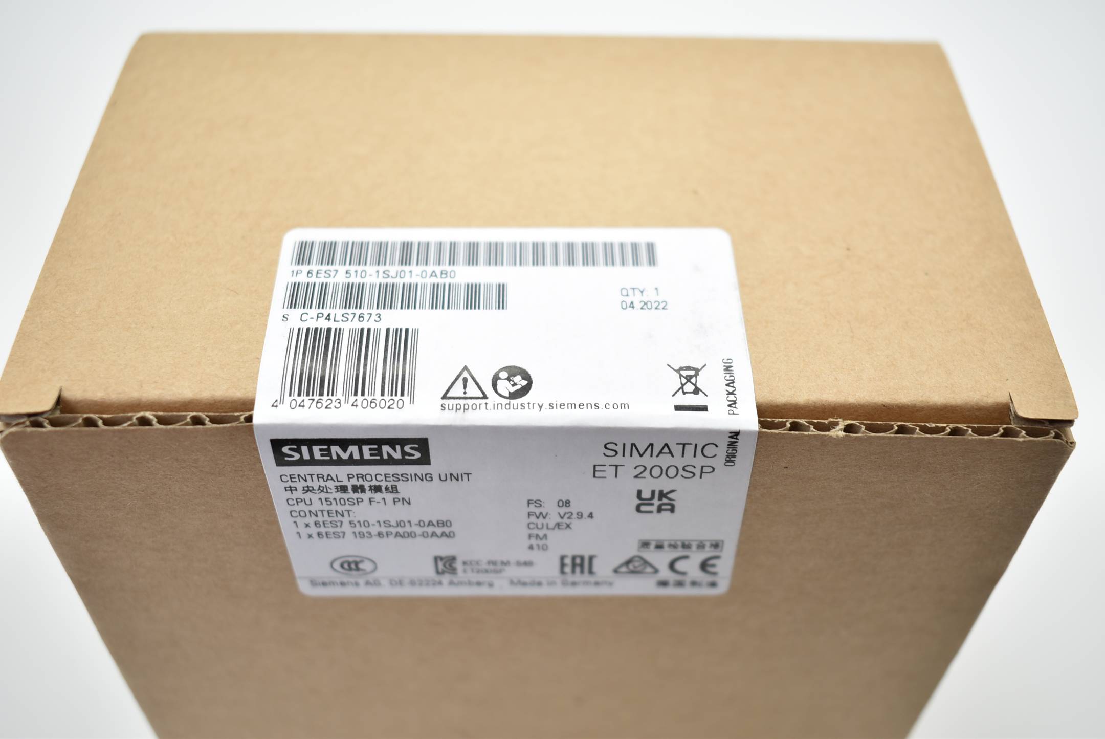Siemens simatic ET 200SP CPU 1510SP 6ES7 510-1SJ01-0AB0 ( 6ES7510-1SJ01-0AB0 )