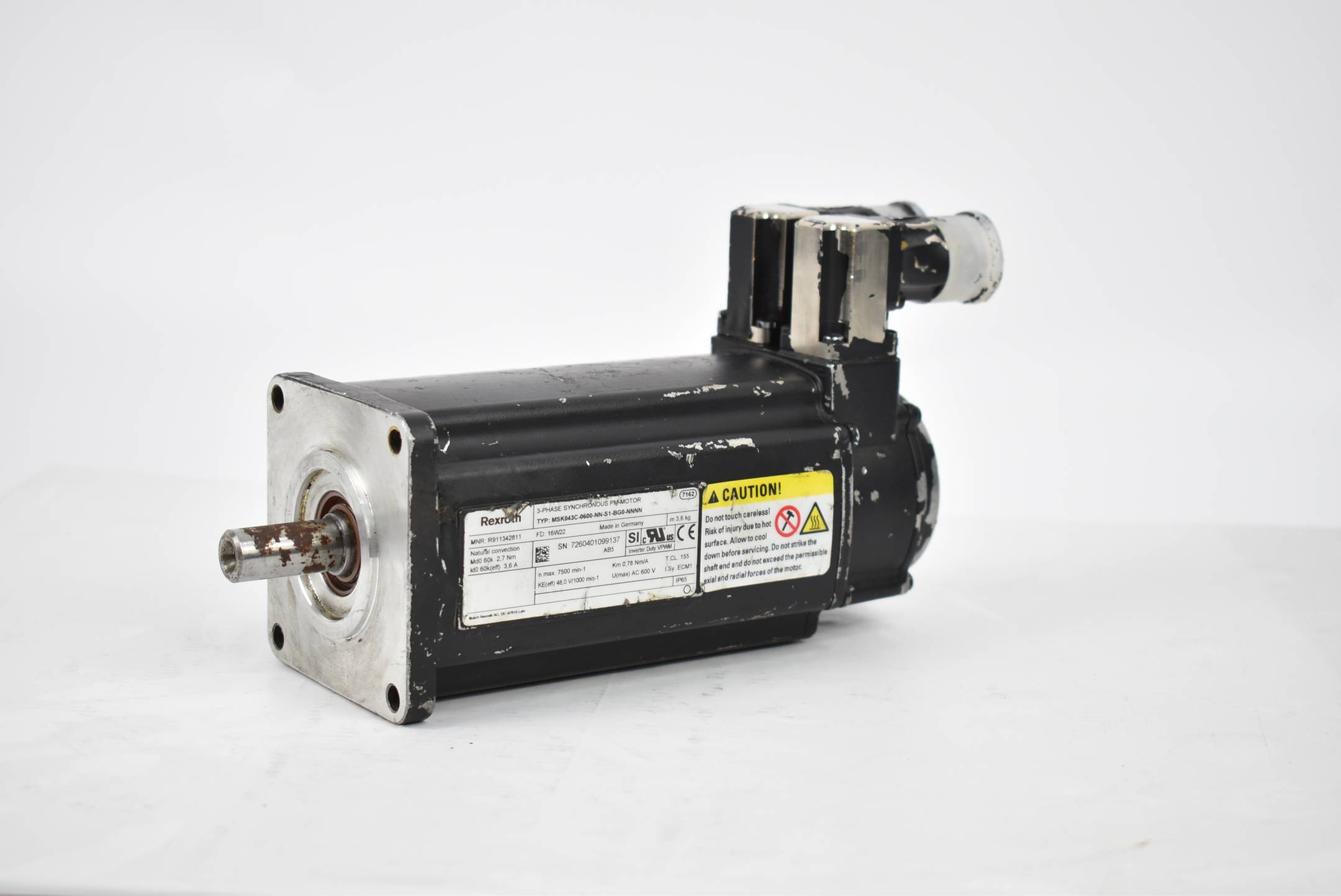 Rexroth Servomotor 3,6A  2,7Nm 7500rpm MSK043C-0600-NN-S1-BG0-NNNN ( R911342811 )