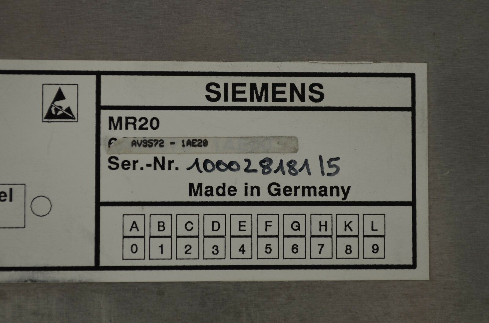 Siemens MR20 6AV3572-1AE20 