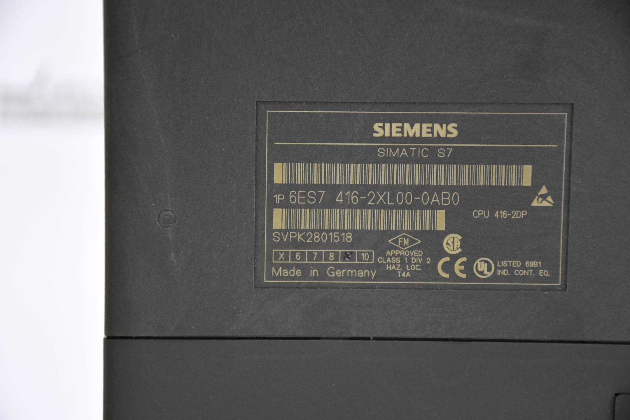 Siemens simatic S7-400 CPU 416-2DP 6ES7 416-2XL00-0AB0 ( 6ES7416-2XL00-0AB0 ) E9