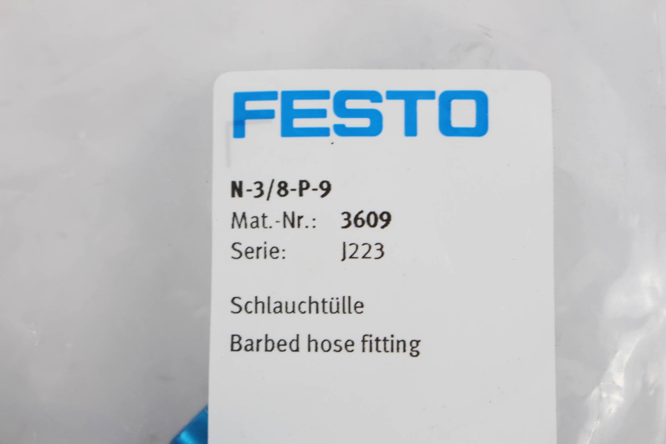 Festo Schlauchtülle 10 Stück N-3/8-P-9 ( 3609 )