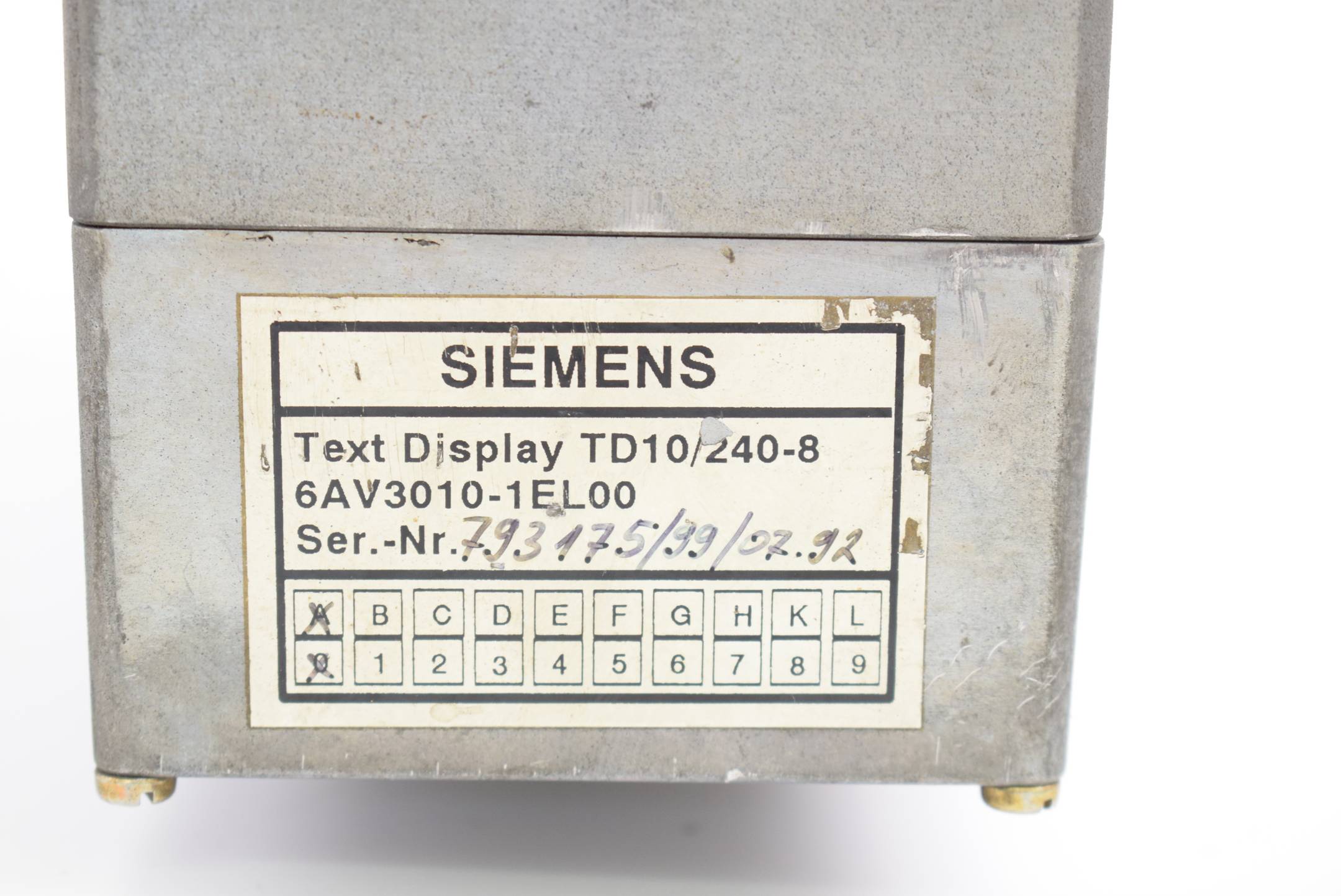 Siemens Textanzeige 6AV3010-1EL00 ( 6AV3 010-1EL00 ) 