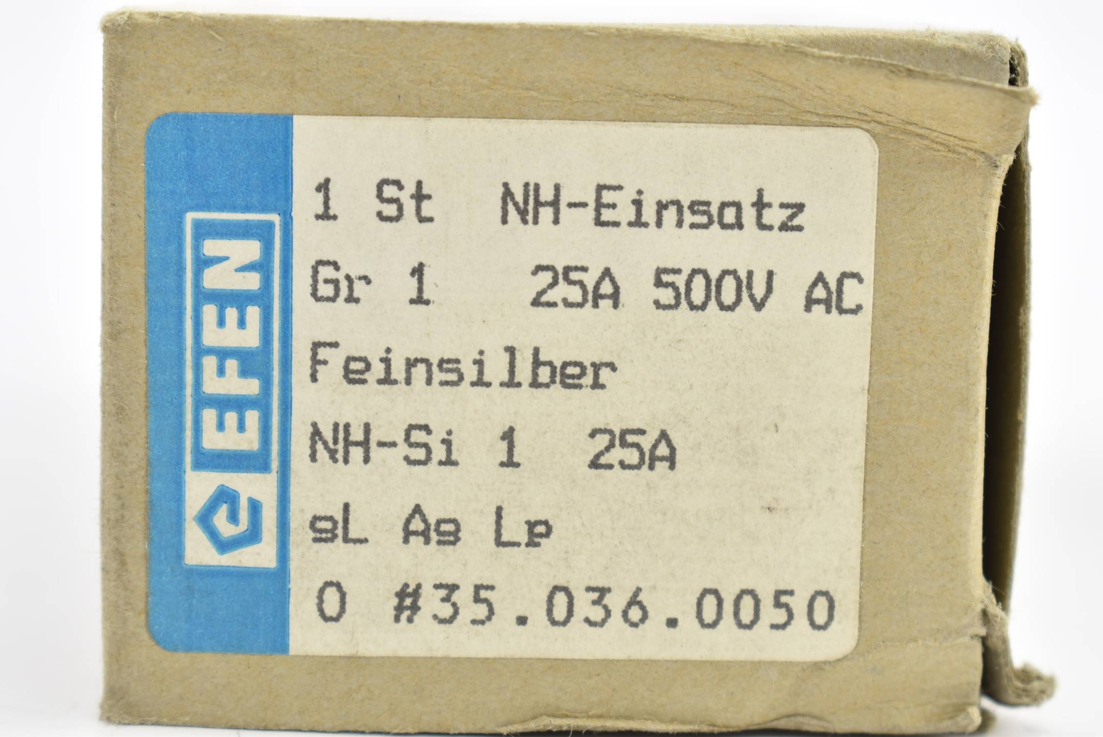 Efen NH-Einsatz Gr. 1 25 A 500V AC Feinsilber 35.036.0050