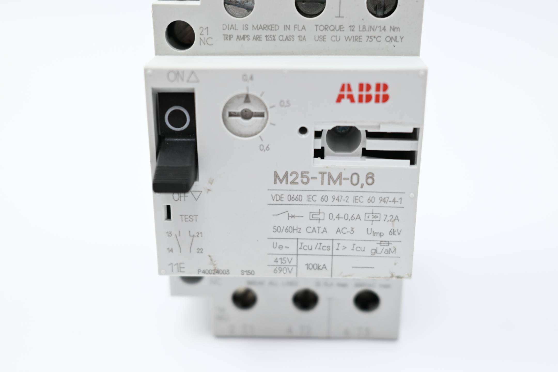 ABB Motorschutzschalter M25-TM-0,6 