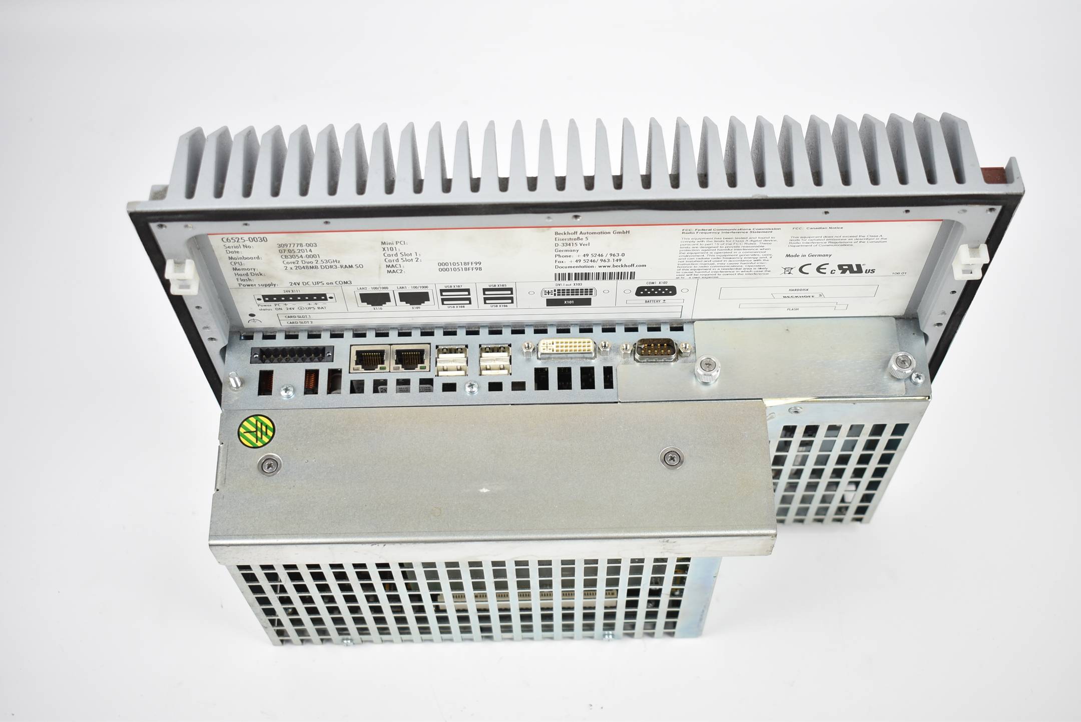 Beckhoff Lüfterloser Einbau Industrie PC C6525-0030