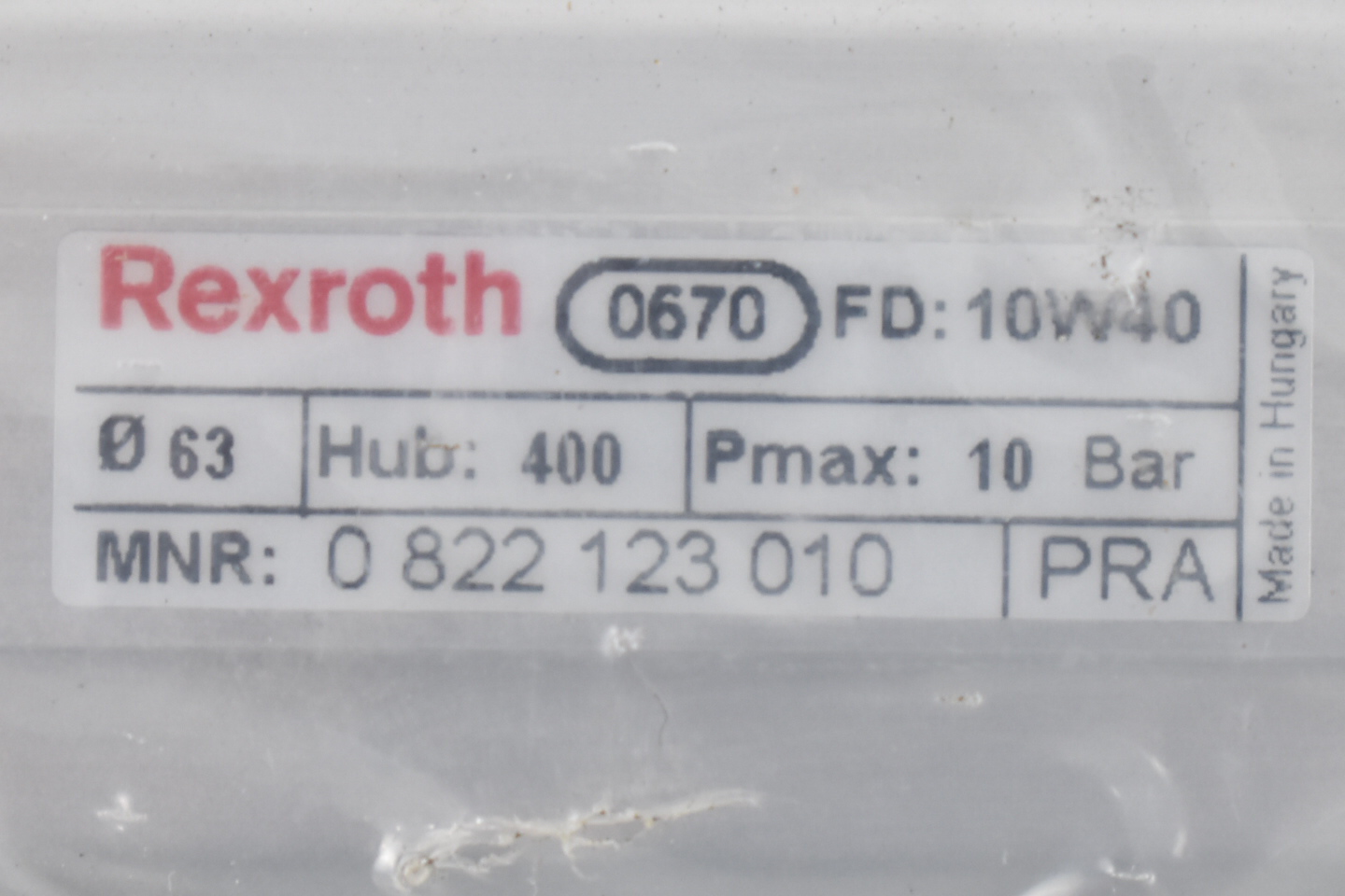 Bosch Rexroth Pneumatikzylinder 0 822 123 010 ( 0822123010 ) 10 bar