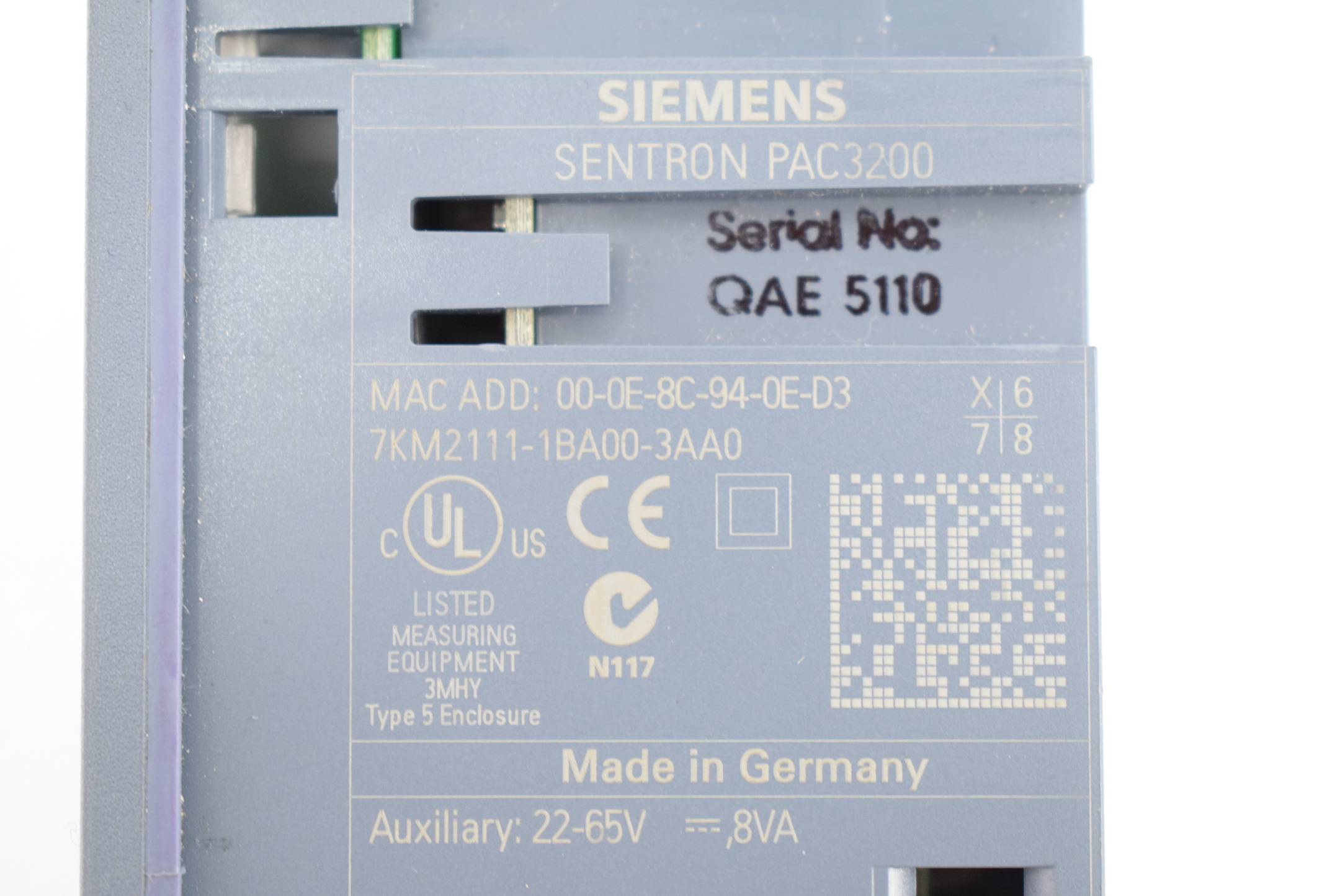 Siemens Sentron PAC3200 7KM2111-1BA00-3AA0 ( 7KM2 111-1BA00-3AA0 ) E.5