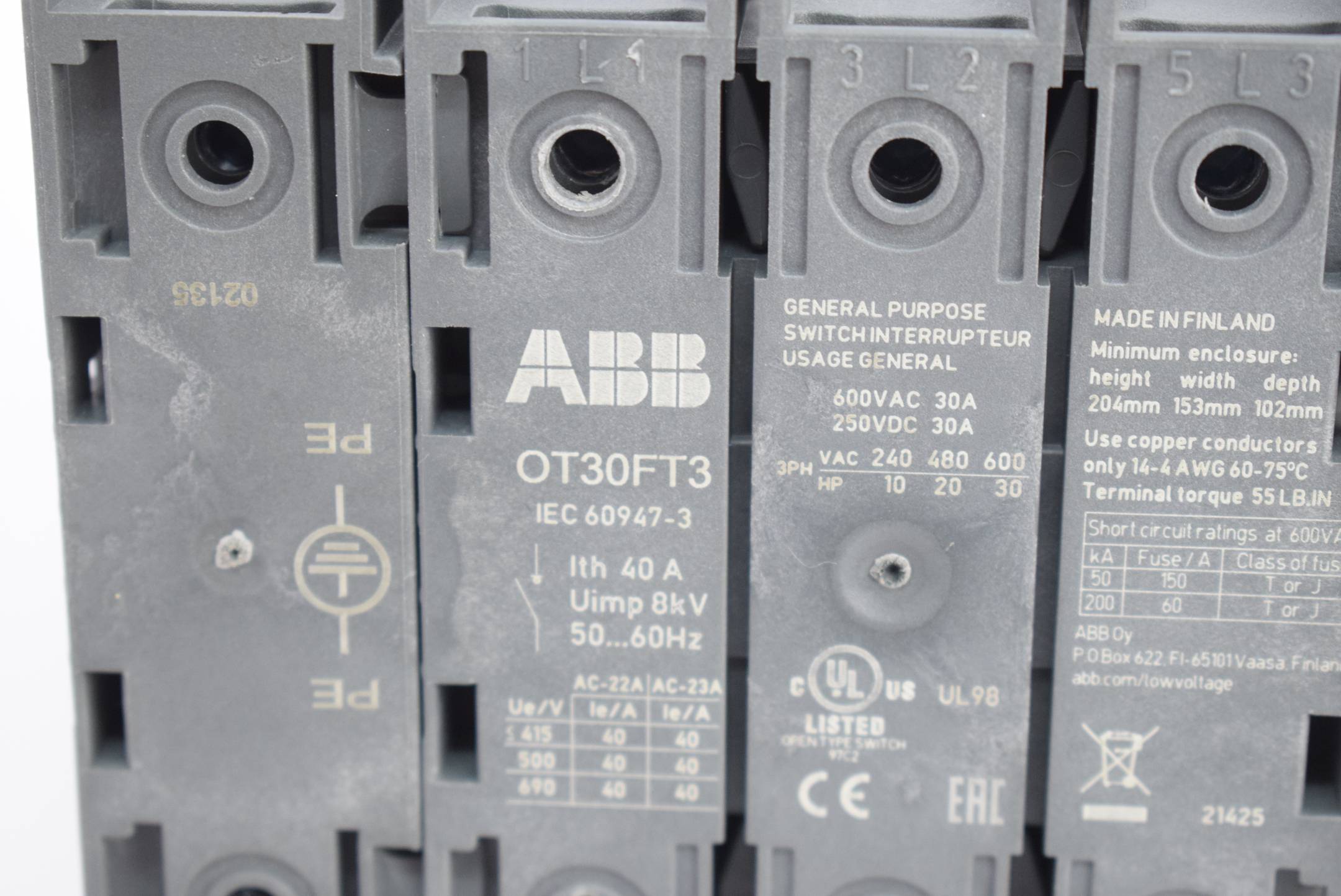 ABB Lasttrennschalter OT30FT3