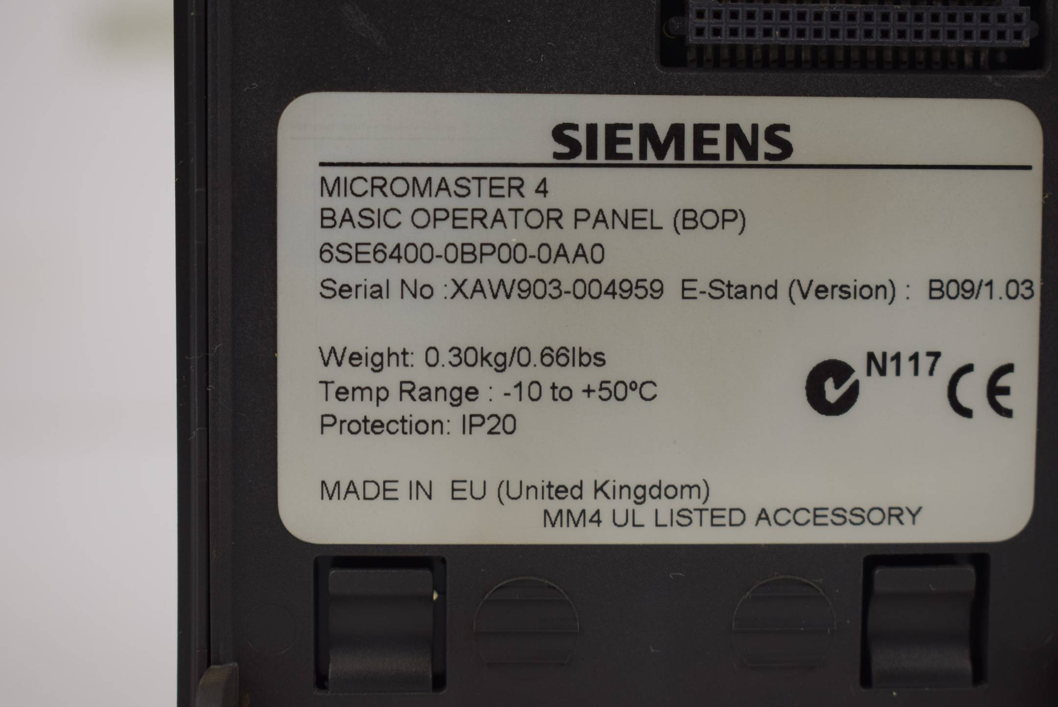 Siemens micromaster 420 6ES6420-2AB15-5AA1 ( 6ES6 420-2AB15-5AA1 )
