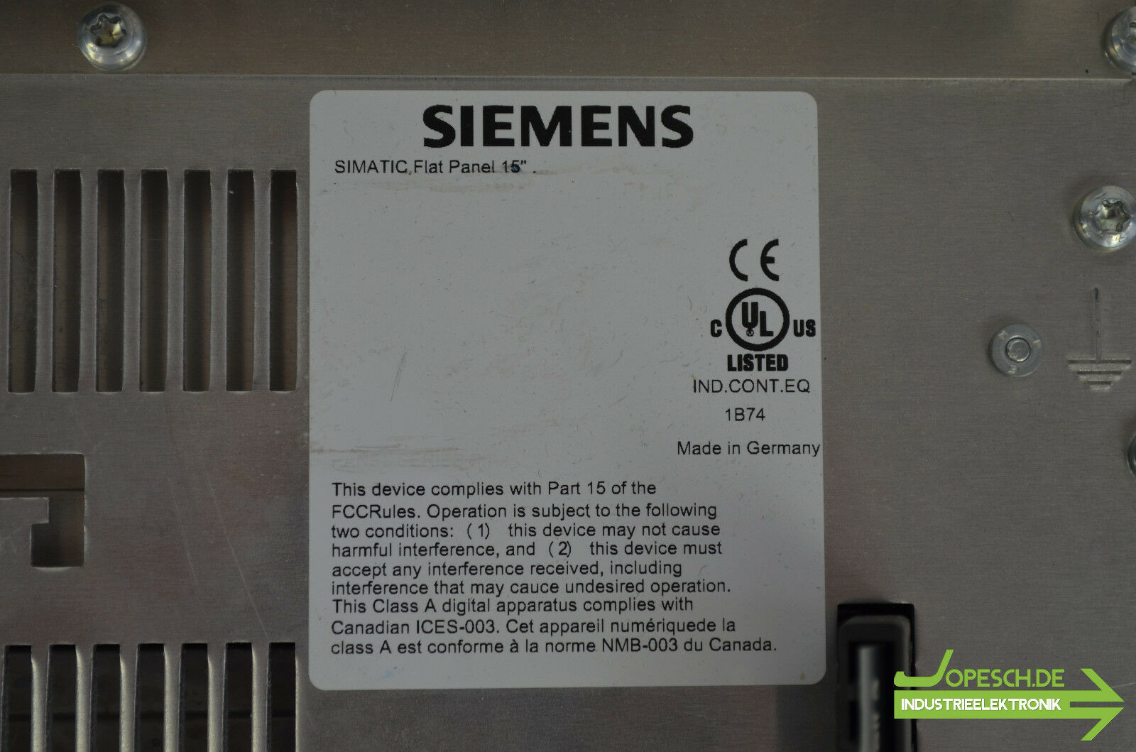 Siemens simatic PC677 Flat Panel 15'' ( Wahrscheinlich 6AV7803 ... )