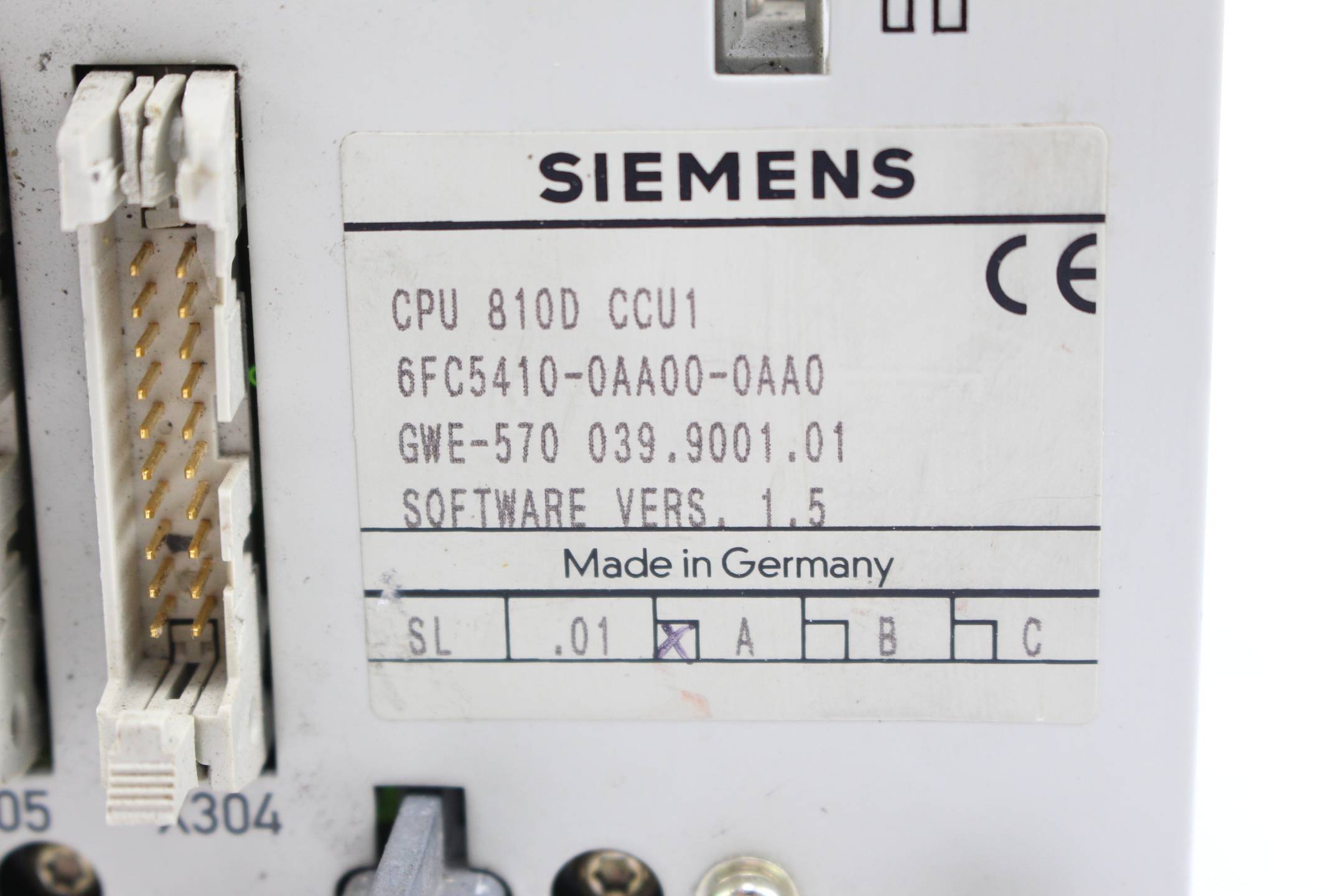 Siemens Sinumerik CPU 810D CCU1 6FC5410-0AA00-0AA0 ( 6FC5 410-0AA00-0AA0 )A