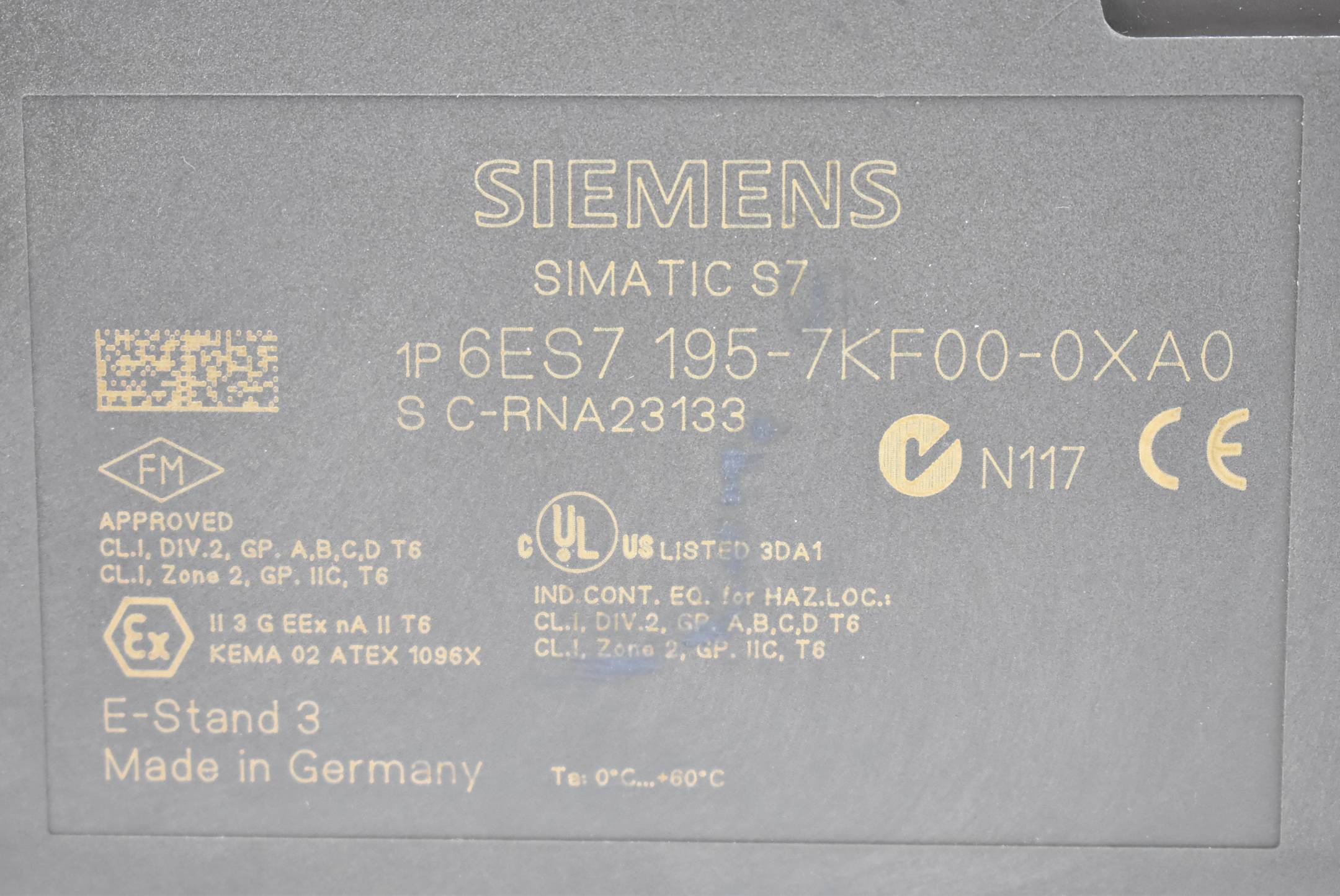 Siemens simatic S7-300 6ES7 195-7KF00-0XA0 ( 6ES7195-7KF00-0XA0 )