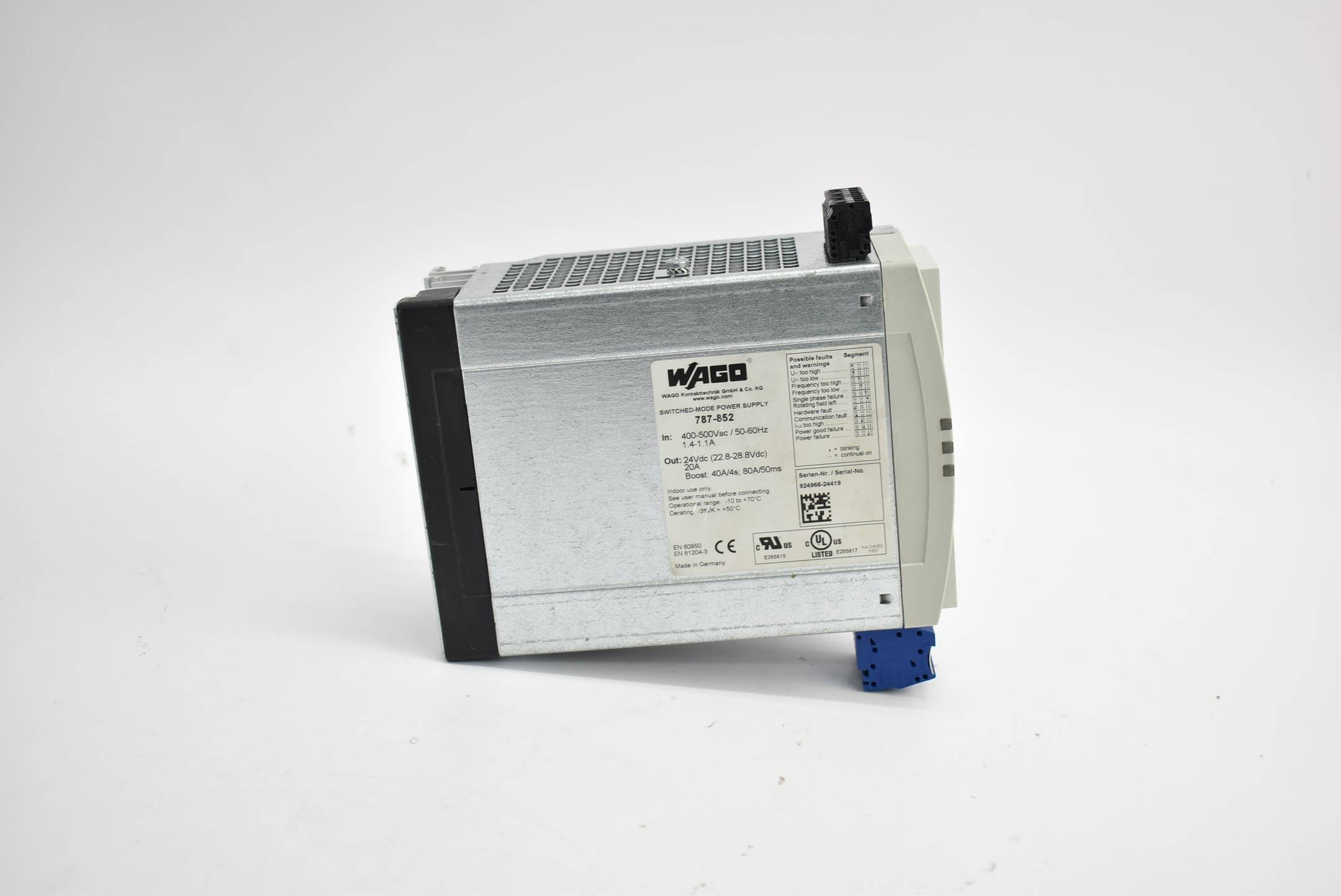 Wago Switches-Mode Power Supply 400-500Vac 50-60Hz 787-852 