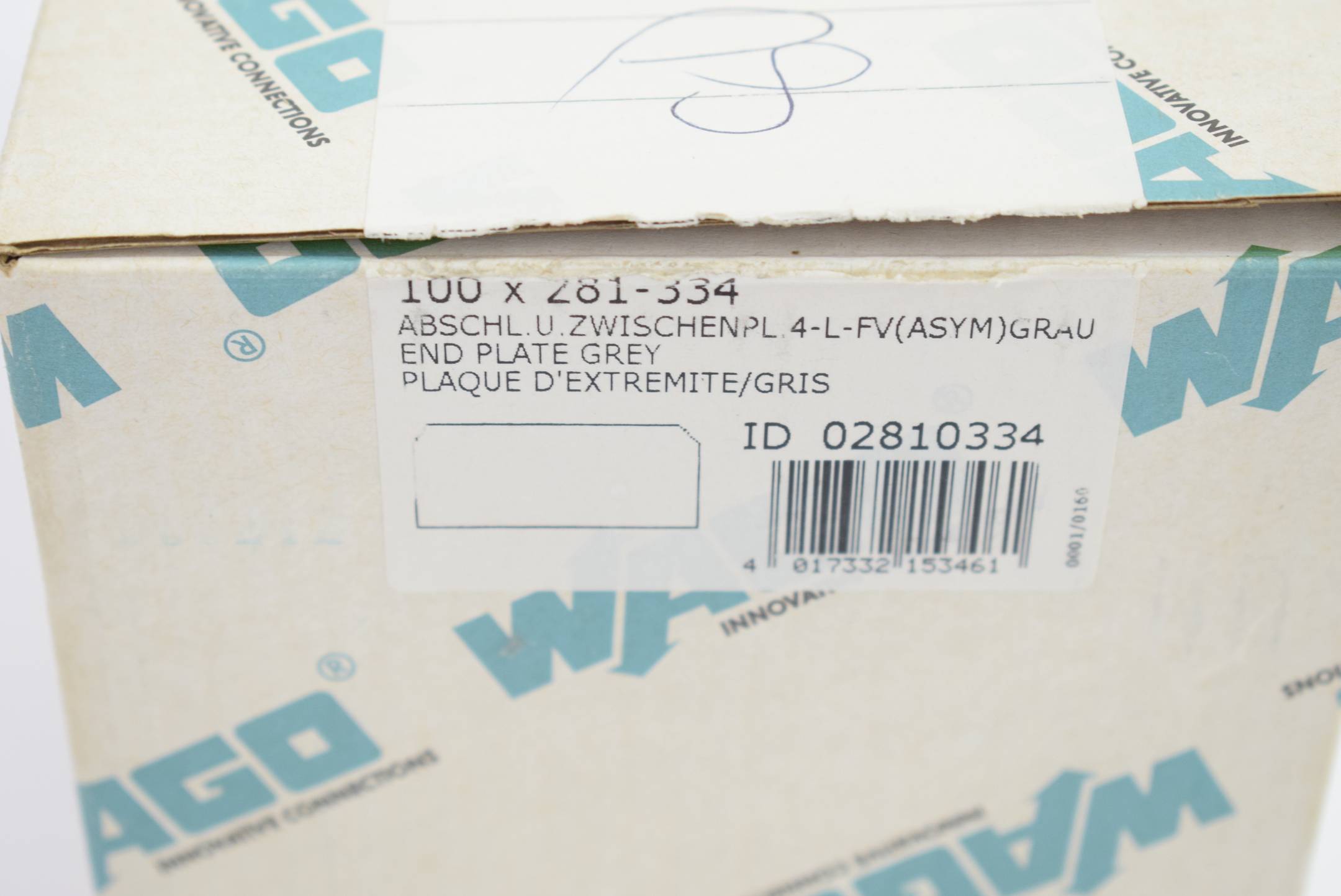 115x Wago  Abschluss und Zwischenplatte 281-334 ( 281334 )