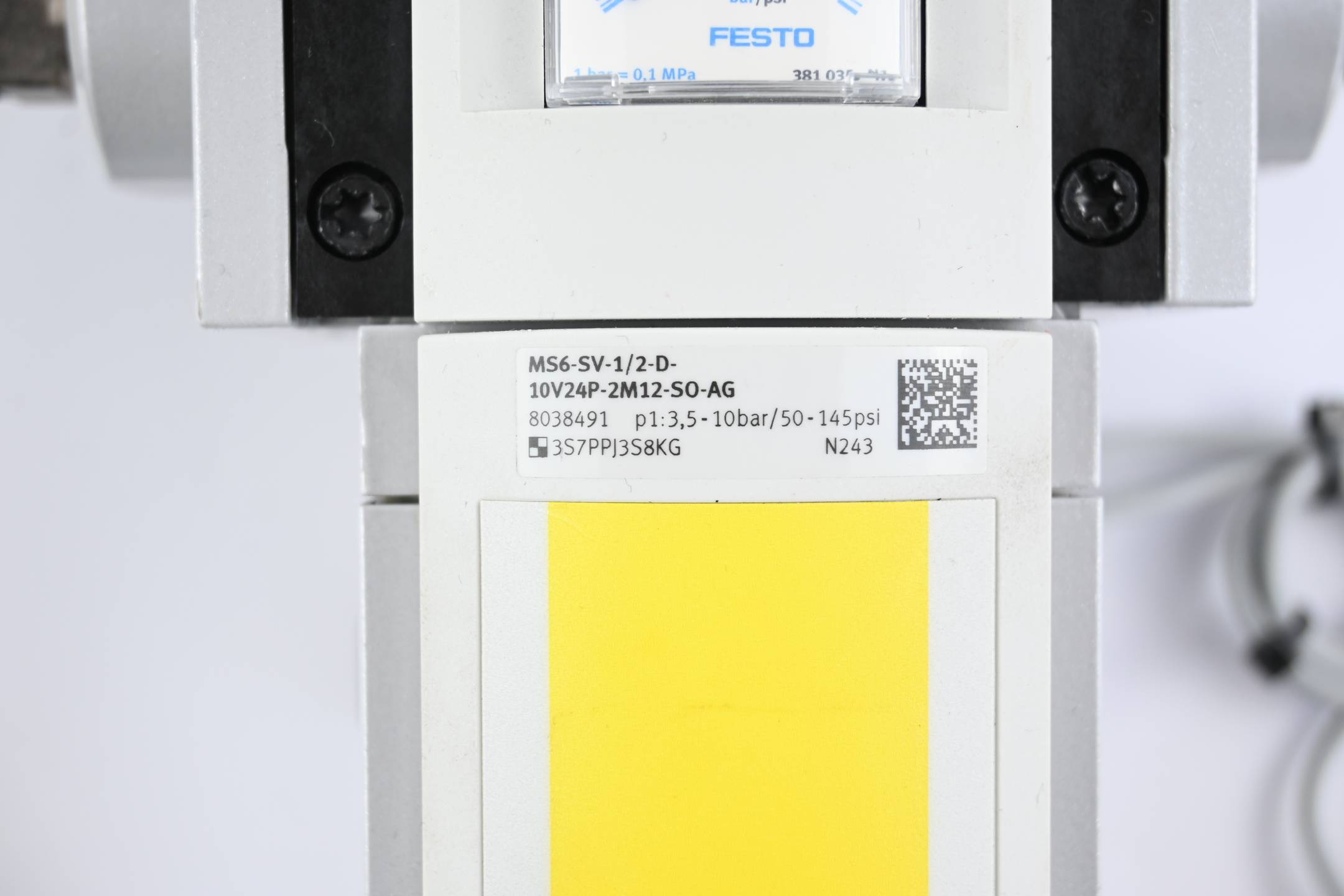 Festo Druckaufbau Entlüftungsventil MS6-SV-1/2-D-10V24P-2M12-SO-AG ( 8038491 )