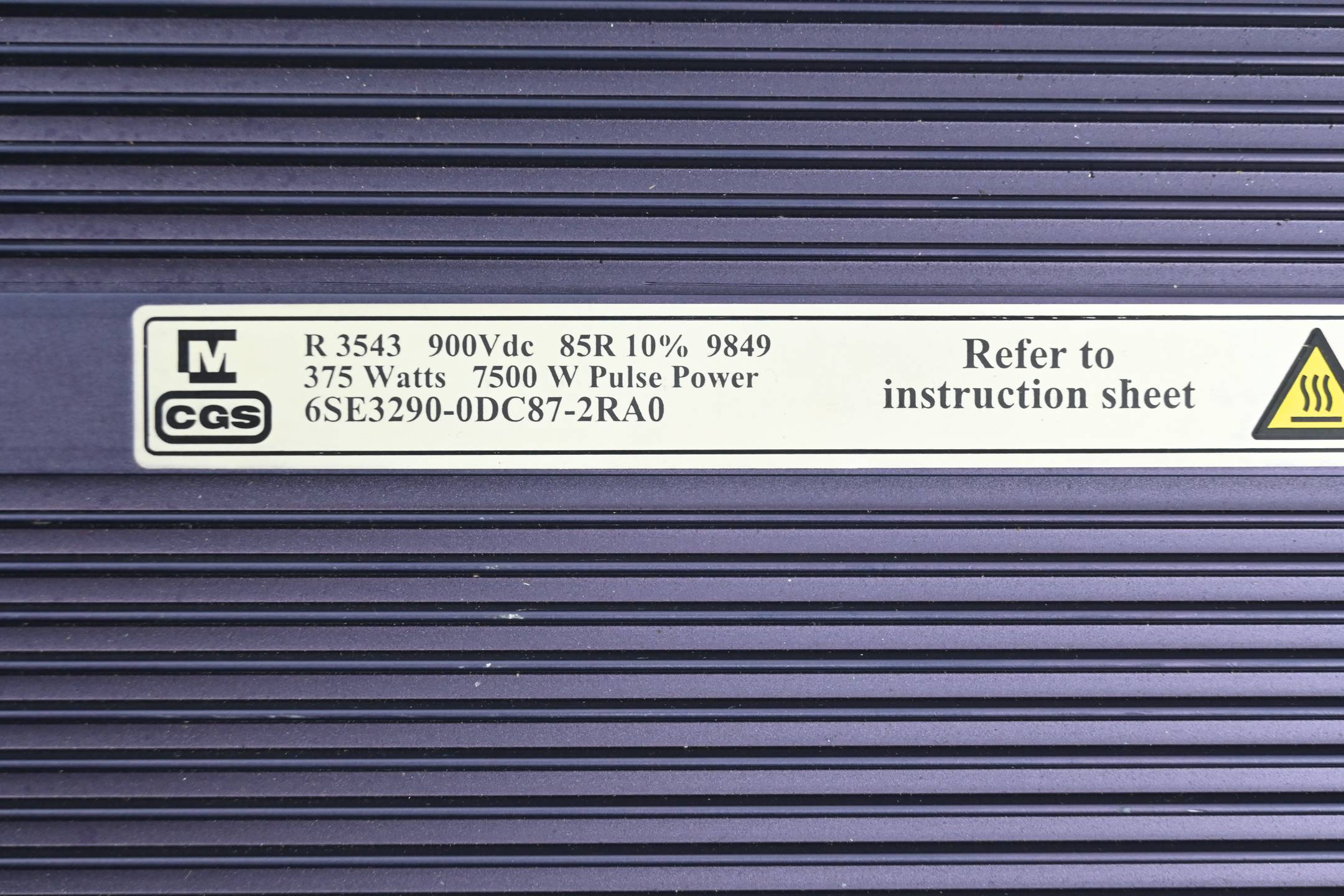 Siemens Bremswiderstand 6SE3290-0DC87-2RA0 ( 6SE3 290-0DC87-2RA0 )