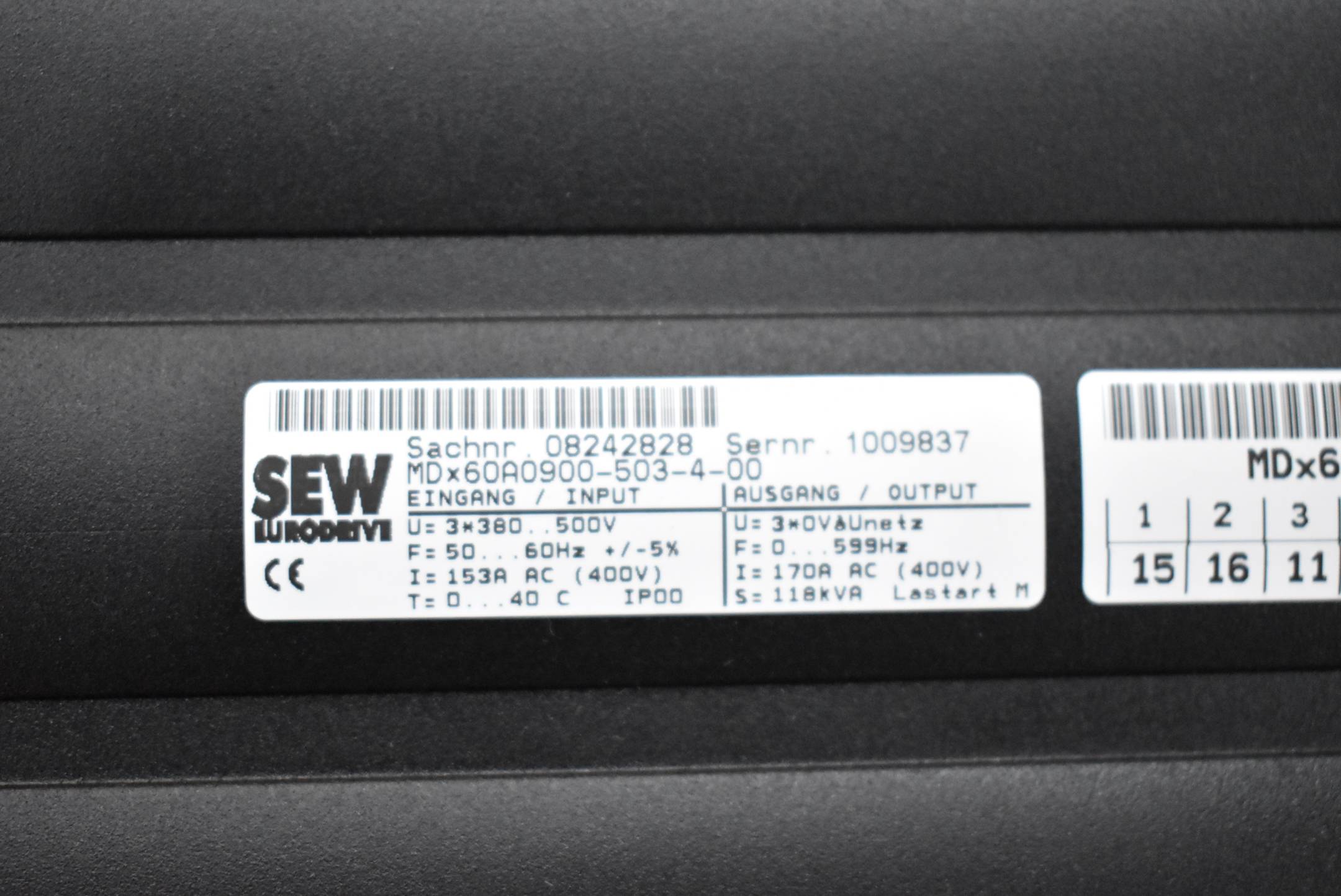 SEW Eurodrive Frequenzumrichter MDX61B0900-503-4-00 MDX60A0900-503-4-00