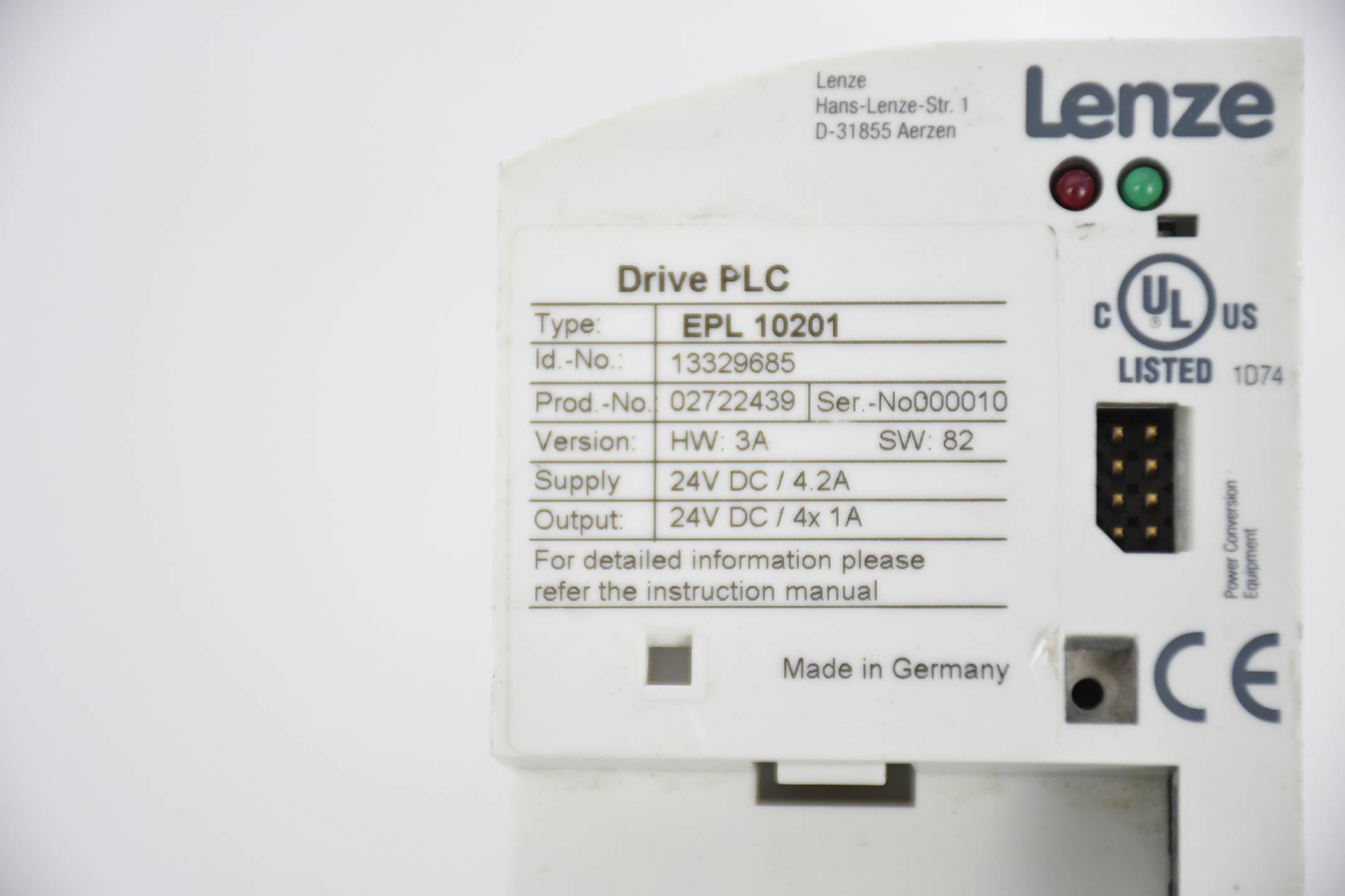 Lenze EPL 10201 Drive PLC + EPZ 10201 APPL Extension Board 