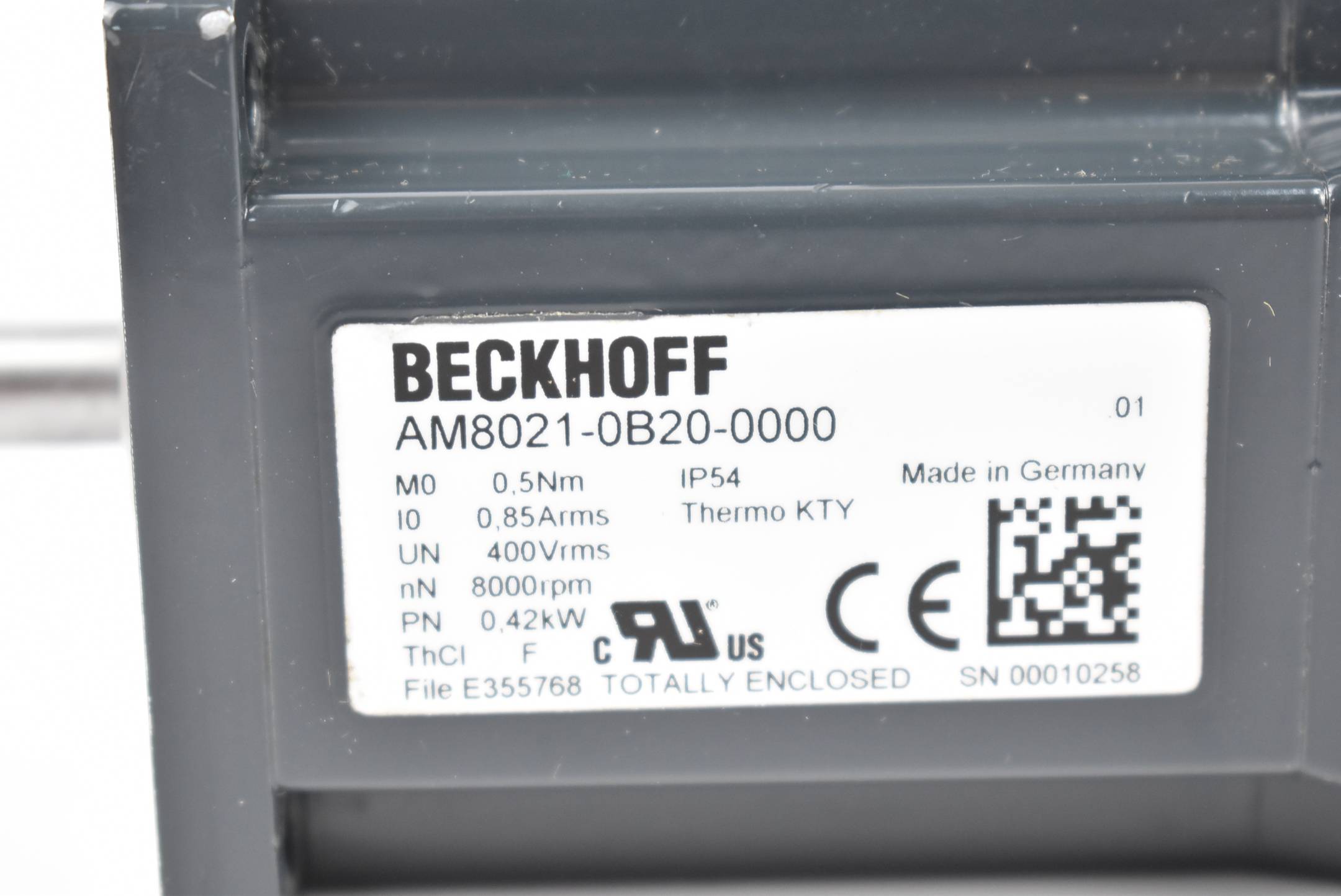 Beckhoff Servomotor AM8021-0B20-0000