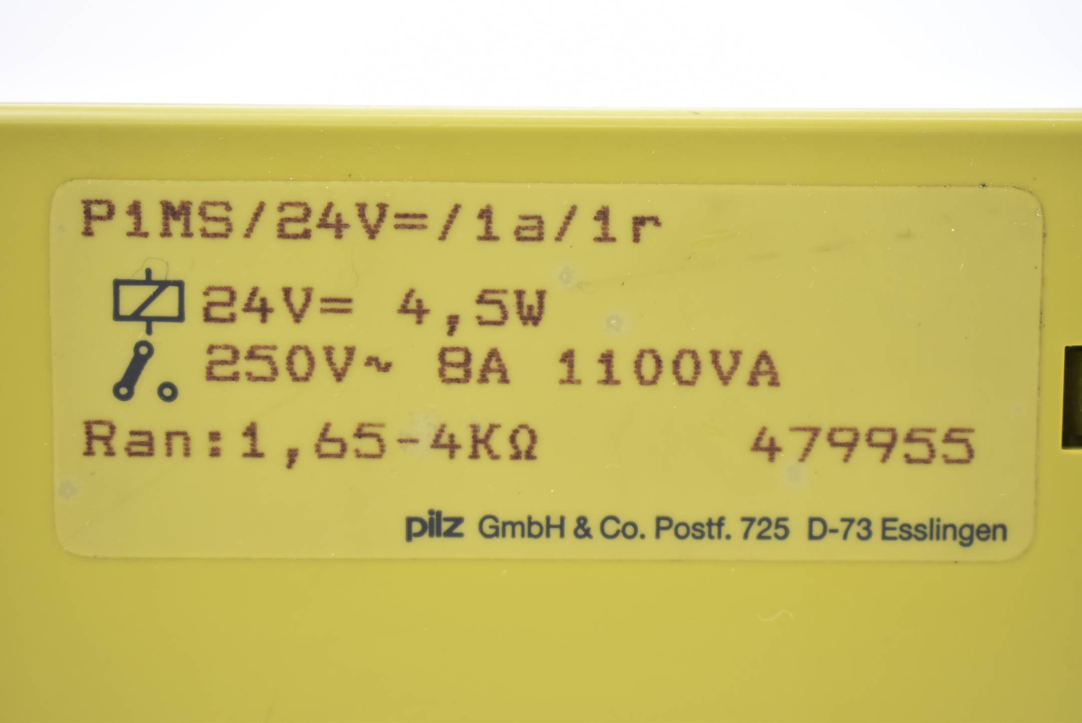 Pilz Sicherheitsrelais P1MS/24V=/1a/1r ( 479955 ) 4,5W