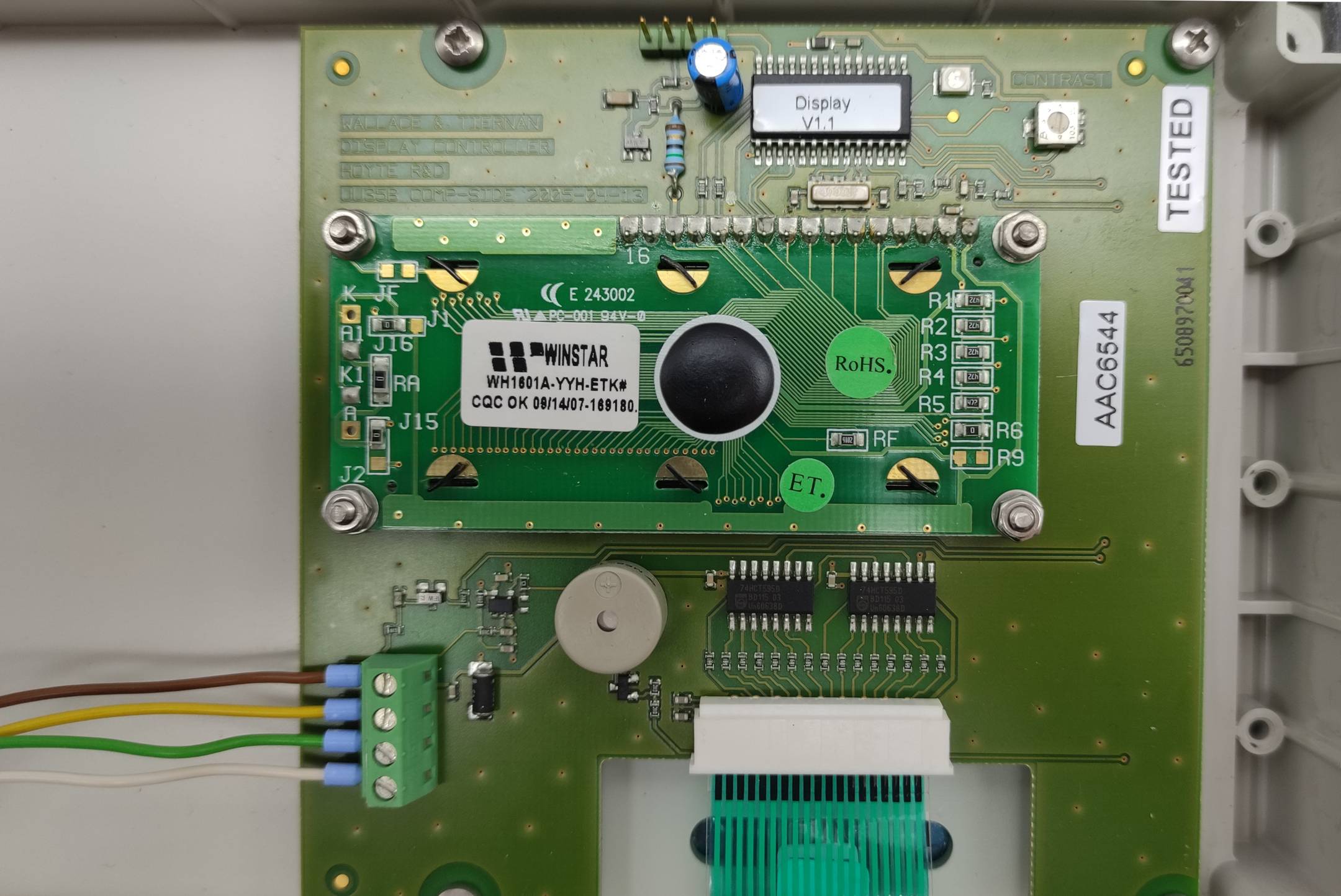 WALLACE & TIERNAN Display Controller Hoyte R&D UU35B COMP-SIDE
