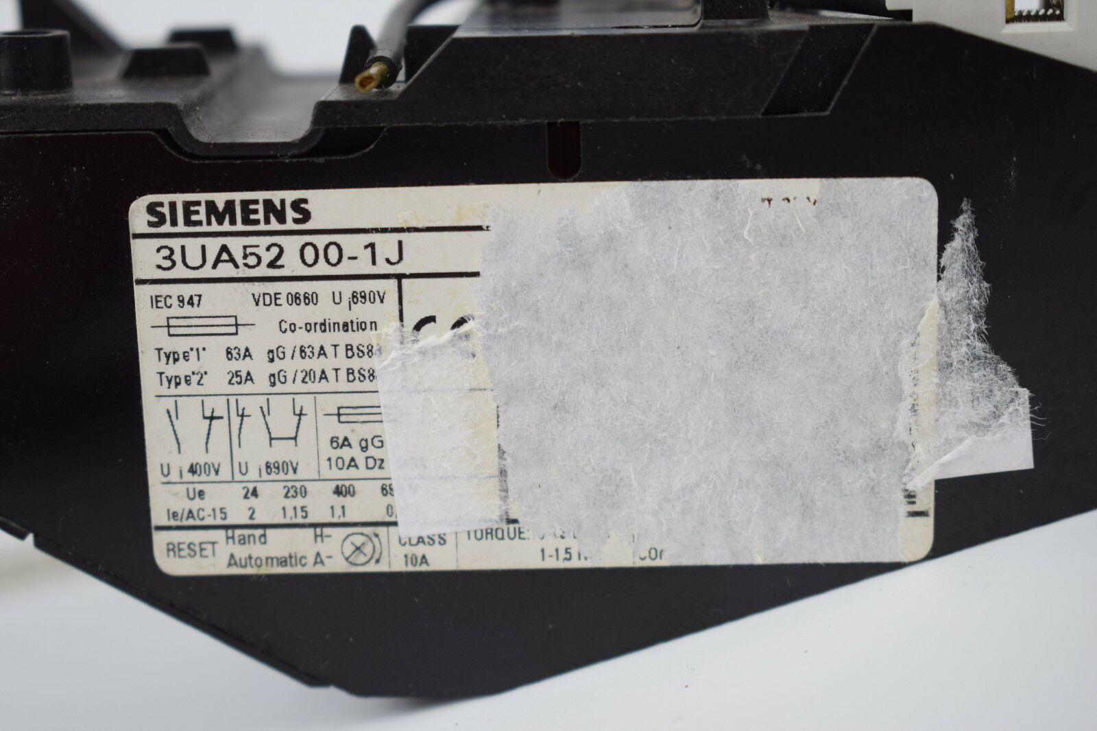 Siemens Überlastrelais 3UA52 00-1J ( 3UA5200-1J )