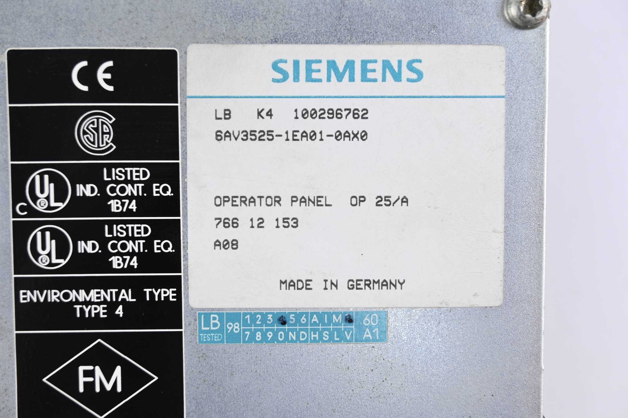 Siemens Operator Panel OP25 6AV3525-1EA01-0AX0 ( 6AV3 525-1EA01-0AX0 )