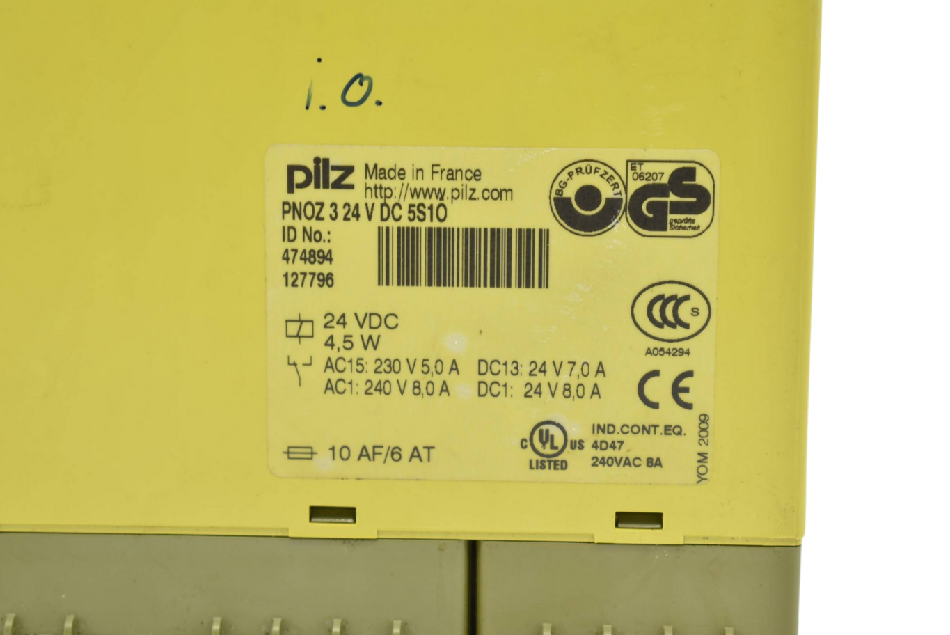 Pilz Sicherheitsrelais PNOZ 3 24VDC 5S 1O 1W ( 474894 )