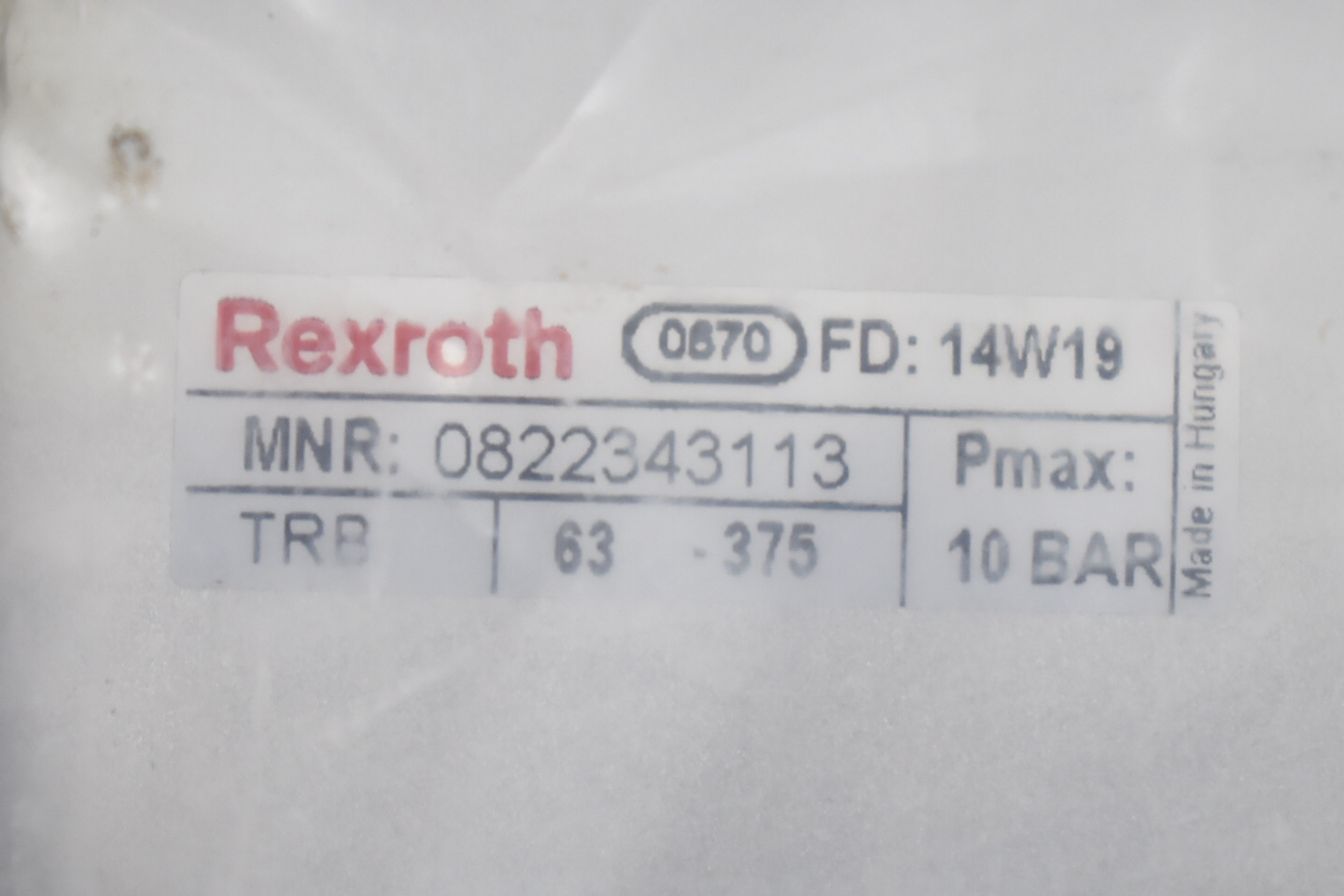 Bosch Rexroth Pneumatikzylinder 0 822 343 113 ( 0822343113 ) 10 bar