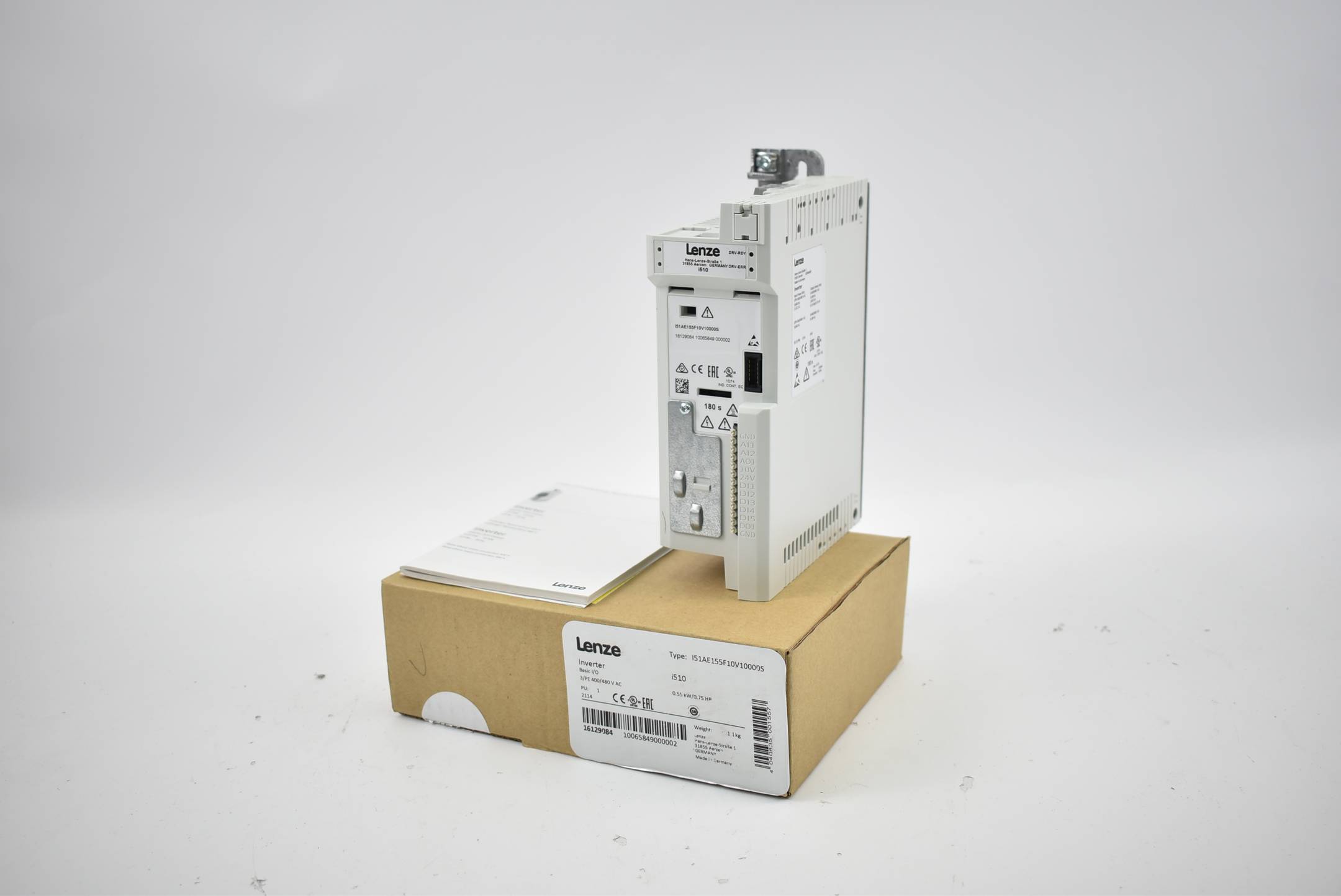 Lenze i510 Inverter I51AE155F10V10000S ( 400/480VAC 0,55kW 0,75HP )
