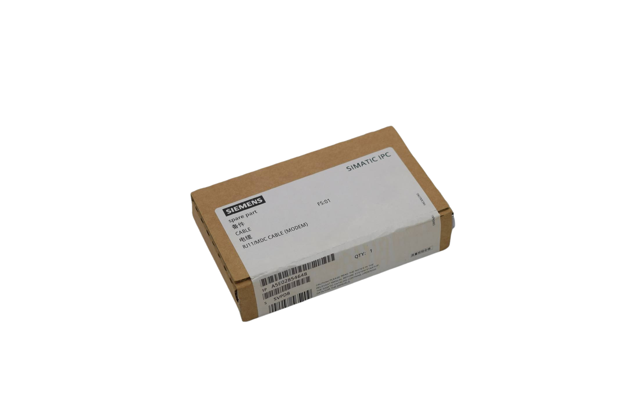 Siemens simatic ipc rj11/mdc cable ( modem )  A5E02854648 E1