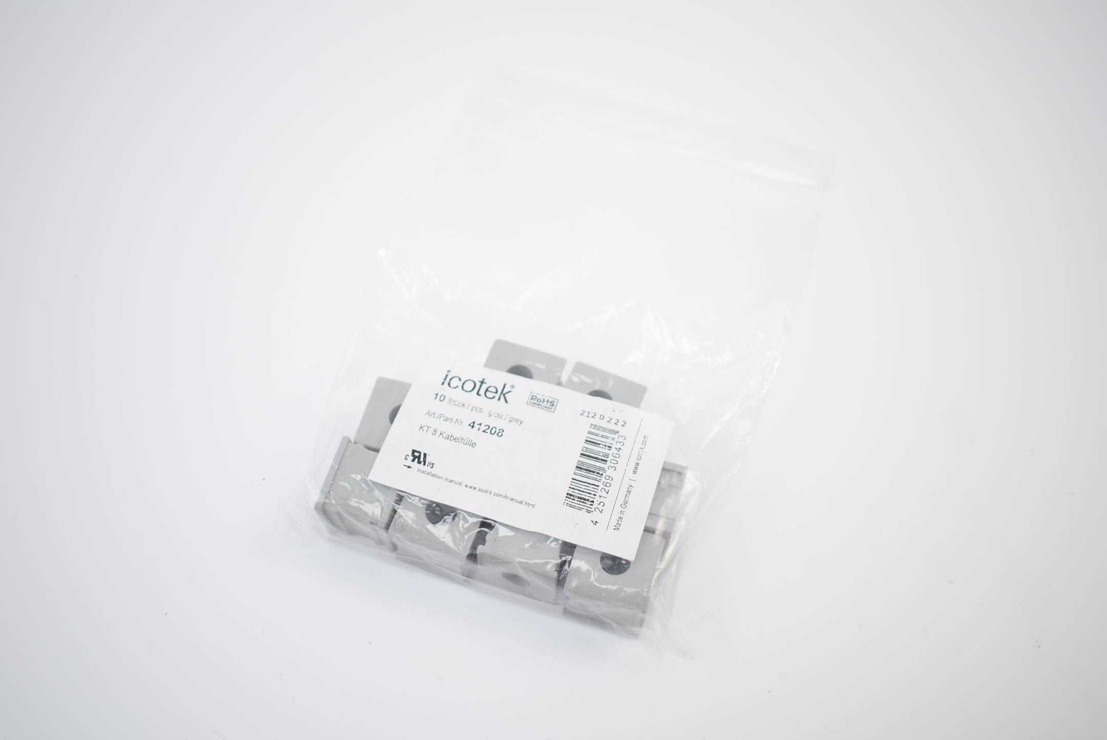 Icotek KT 8 Kabeltülle klein, grau 10 Stück