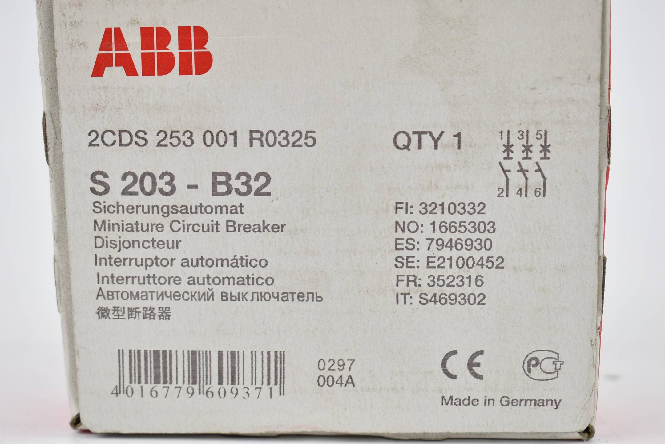 ABB Sicherungsautomat C 203-B32 ( 2DCS 253 001 R0325 )