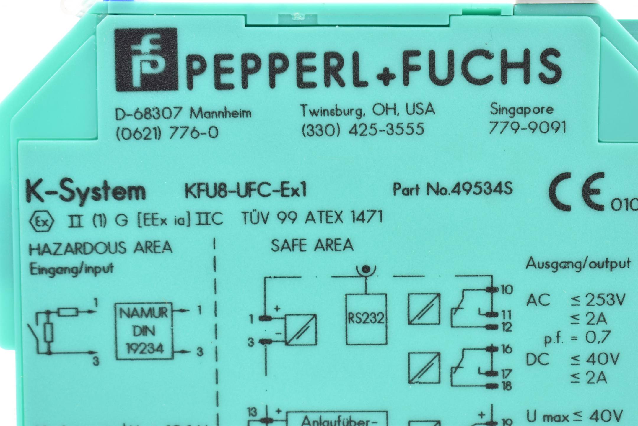 Pepperl+Fuchs Frequenzmessumformer mit Grenzwerten KFU8-UFC-Ex1 ( 49534S )