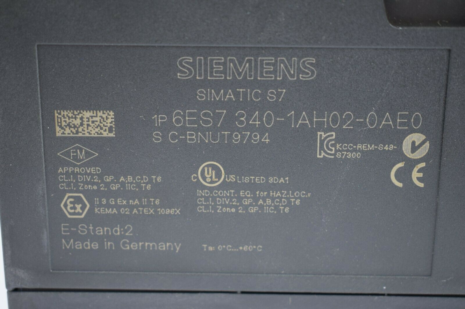 Siemens Simatic S7-300 6ES7340-1AH02-0AE0 ( 6ES7 340-1AH02-0AE0 )