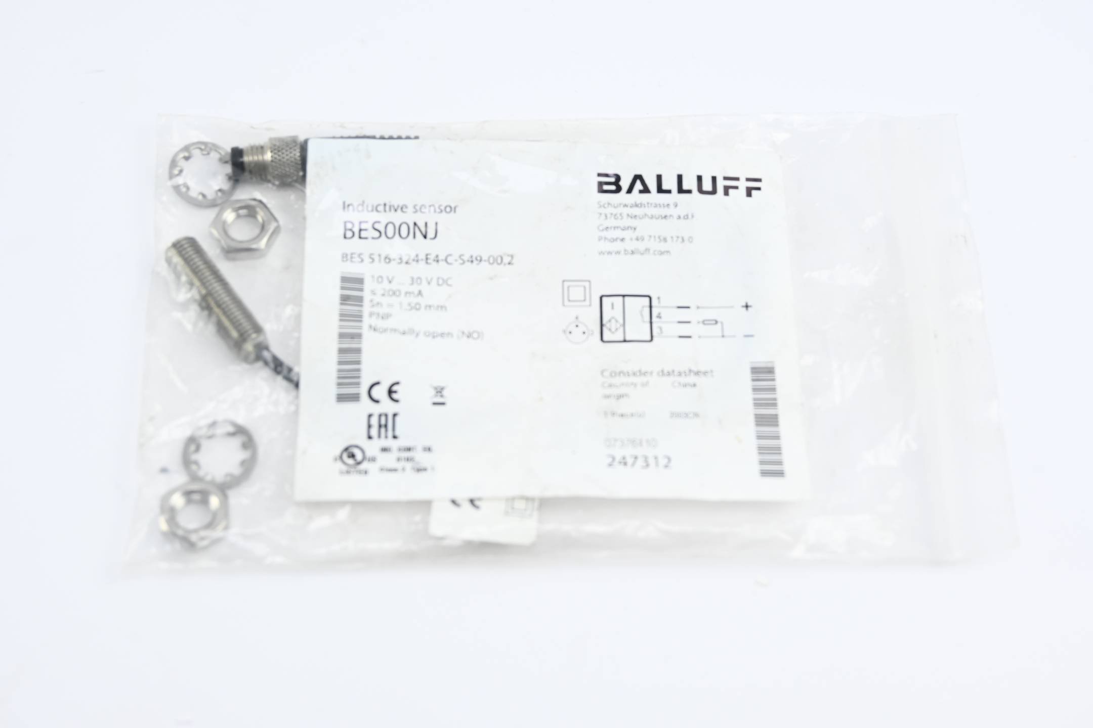 Balluff Induktiver Sensor BES00NJ ( BES 516-324-E4-C-S49-00,2 )