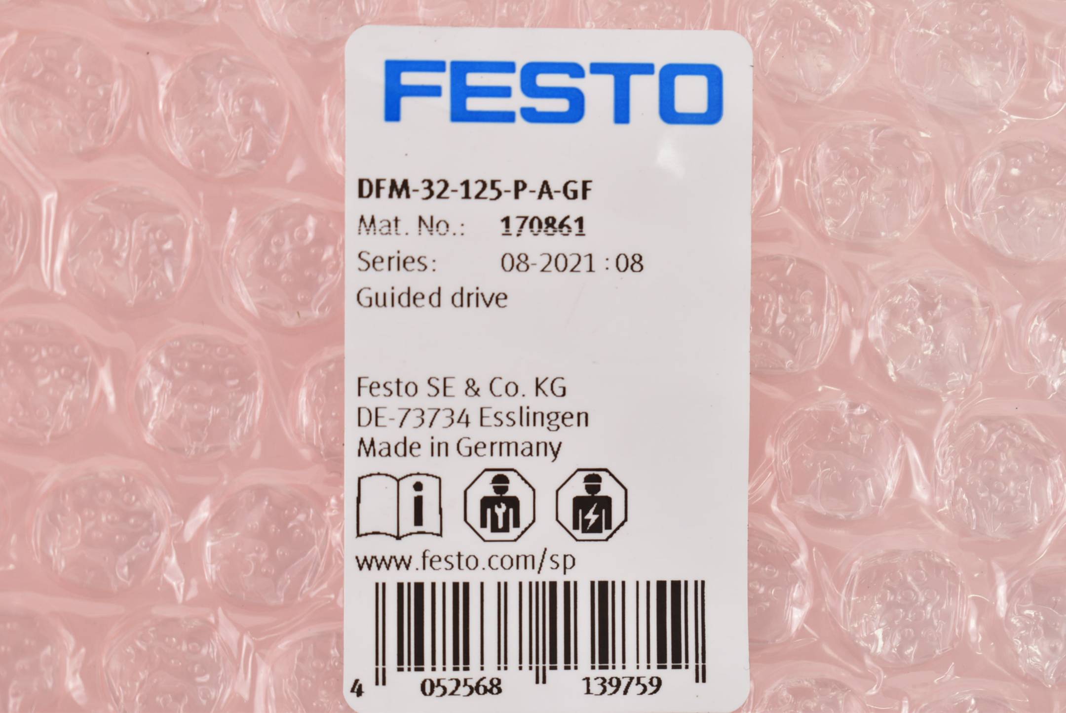 Festo Führungszylinder 1,5-10 bar 0,8m/s DFM-32-125-P-A-GF ( 170861 )