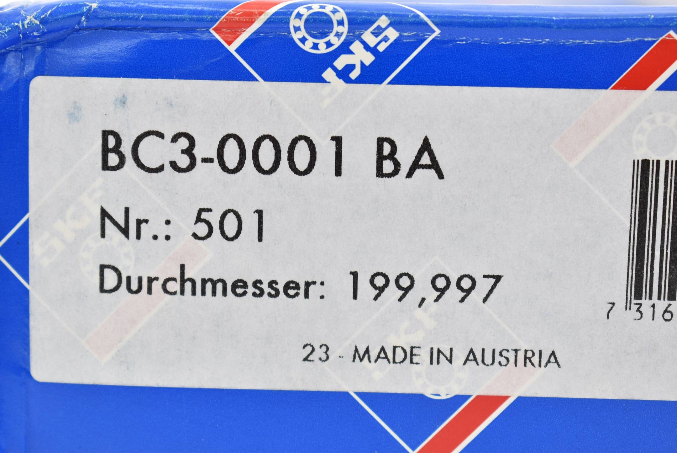 SKF Kugellager Giessen BC3-0001 BA