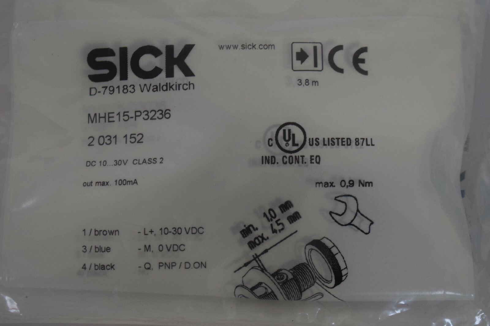 Sick Lichtschranke MHE15-P3236
