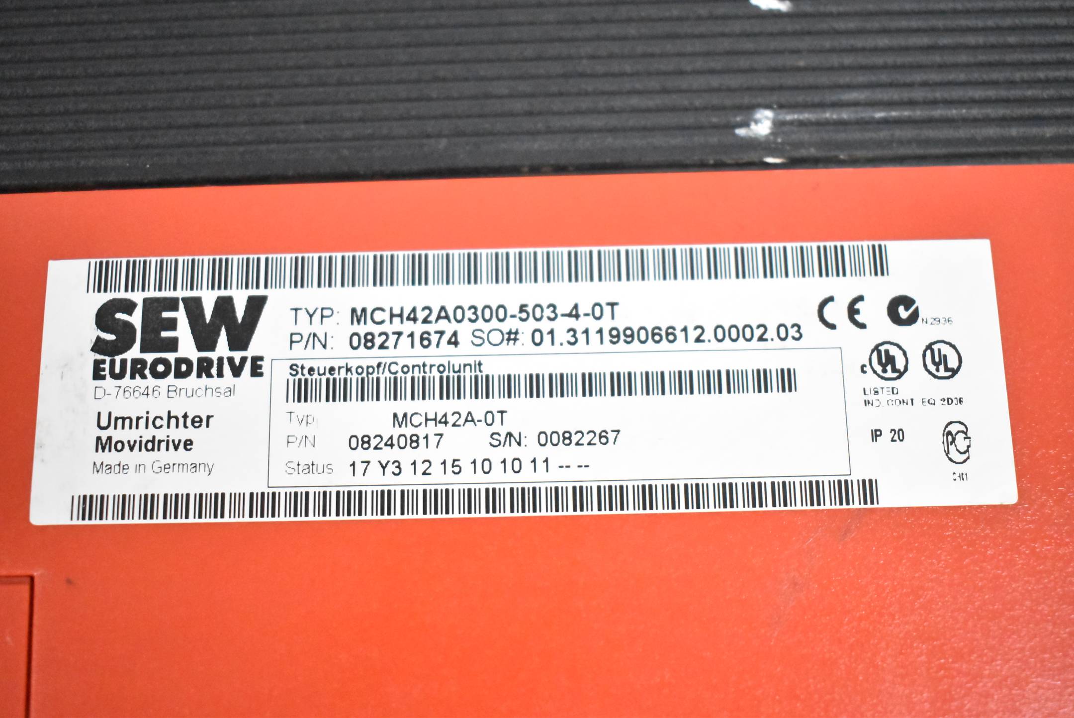 SEW MOVIDRIVE compact MCH42A0300-503-4-0T + MDX60A0300-503-4-00 + MCH42A