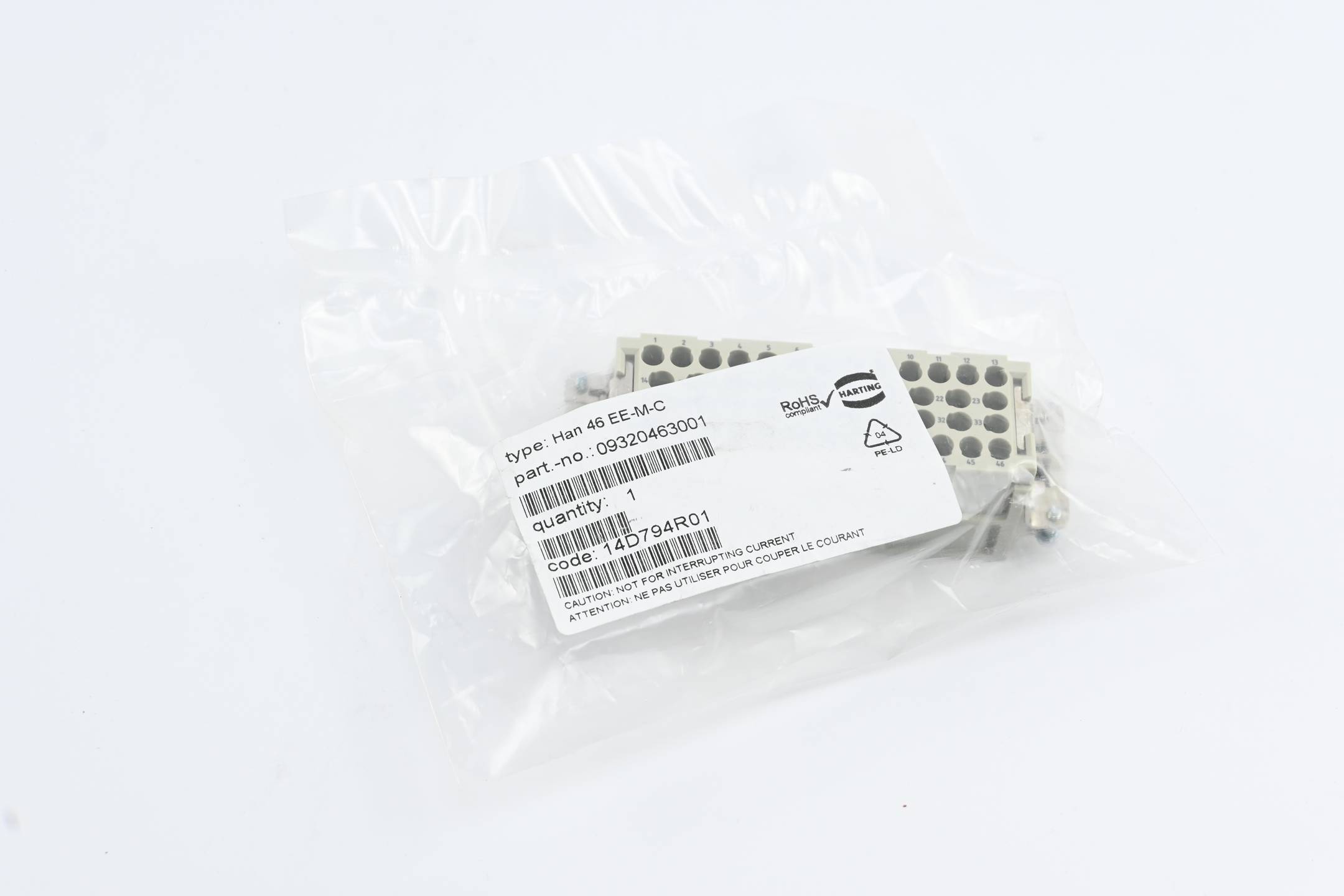 Harting Stifteinsatz Han 46 EE-M-C ( 09320463001 )