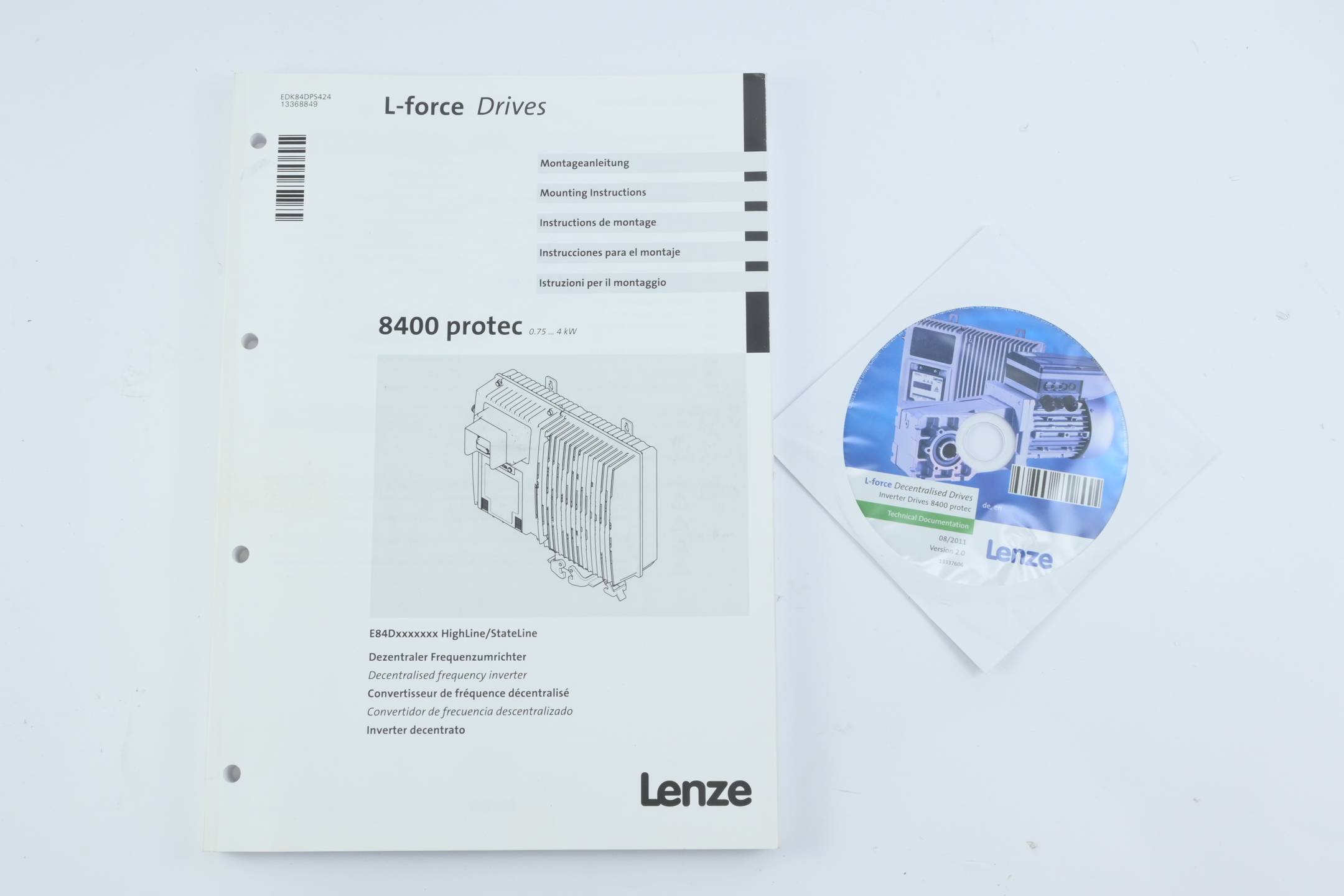 Lenze Inverter Drives 8400 E84DSMCC7514R2SLCE