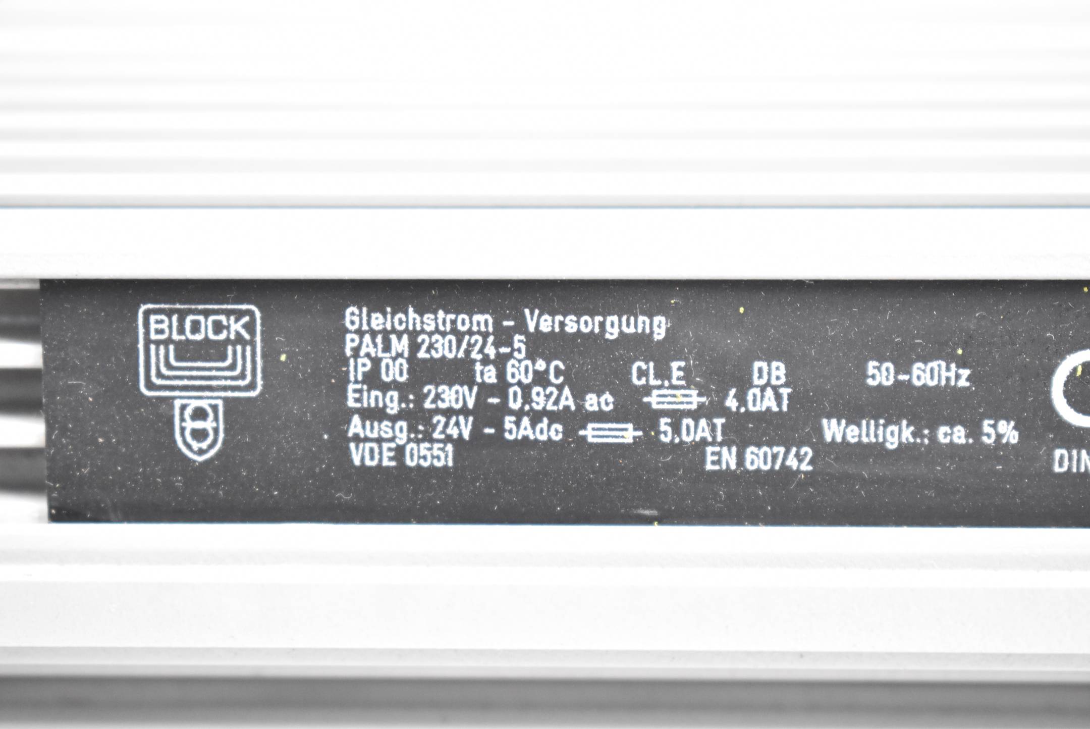 Block Gleichstrom Versorgung PALM 230/24-5